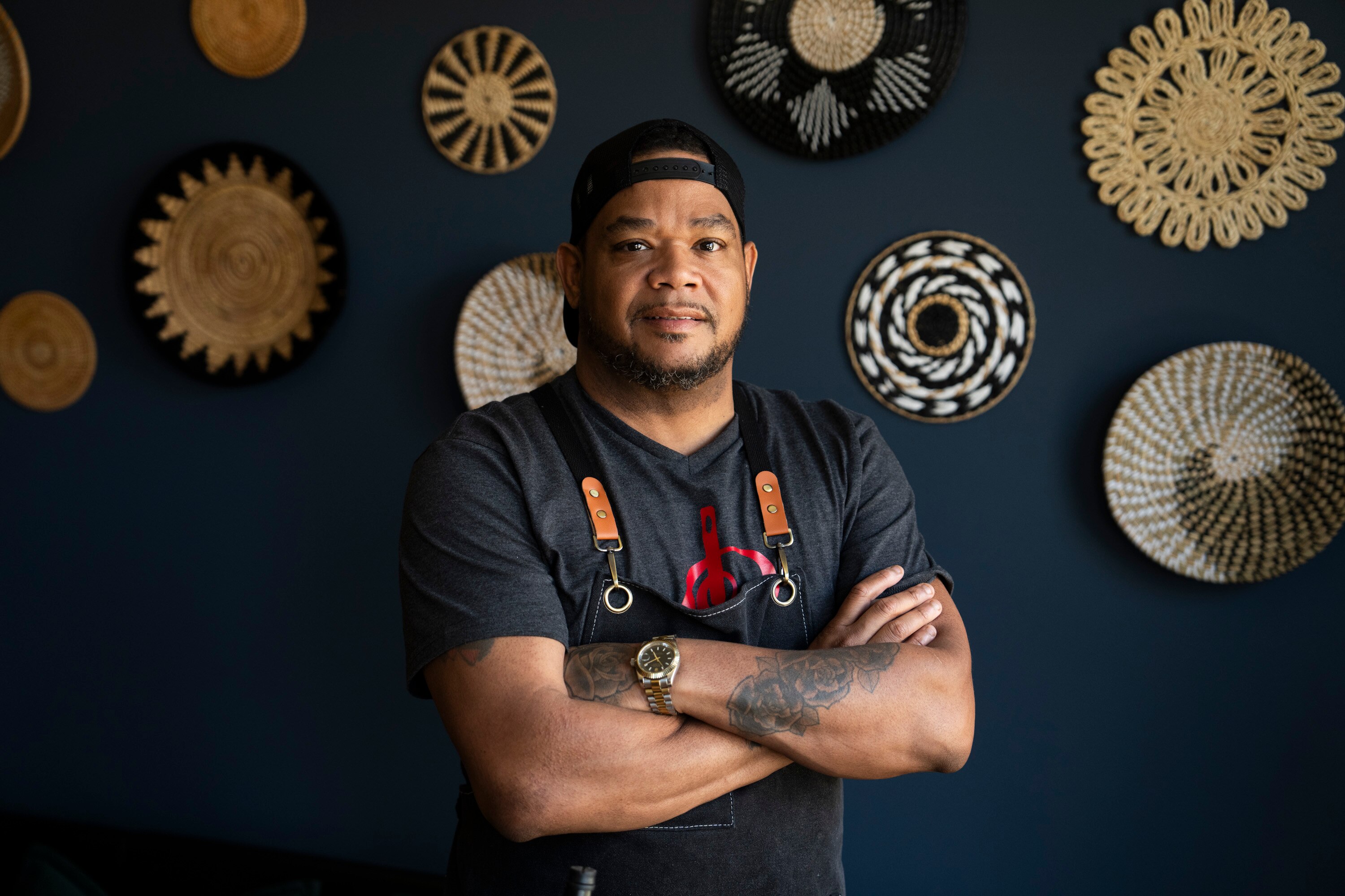 Chef Sammy Davis Jr. in Yebo Kitchen, his new African-Asian fusion restaurant.