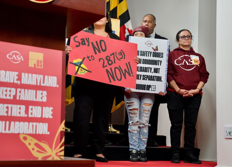 January 22, 2026 - CASA holds a press conference ahead of the hearing for bill SB245, which would prohibit local governments, county sheriffs, or other agencies from entering into immigration enforcement agreements.