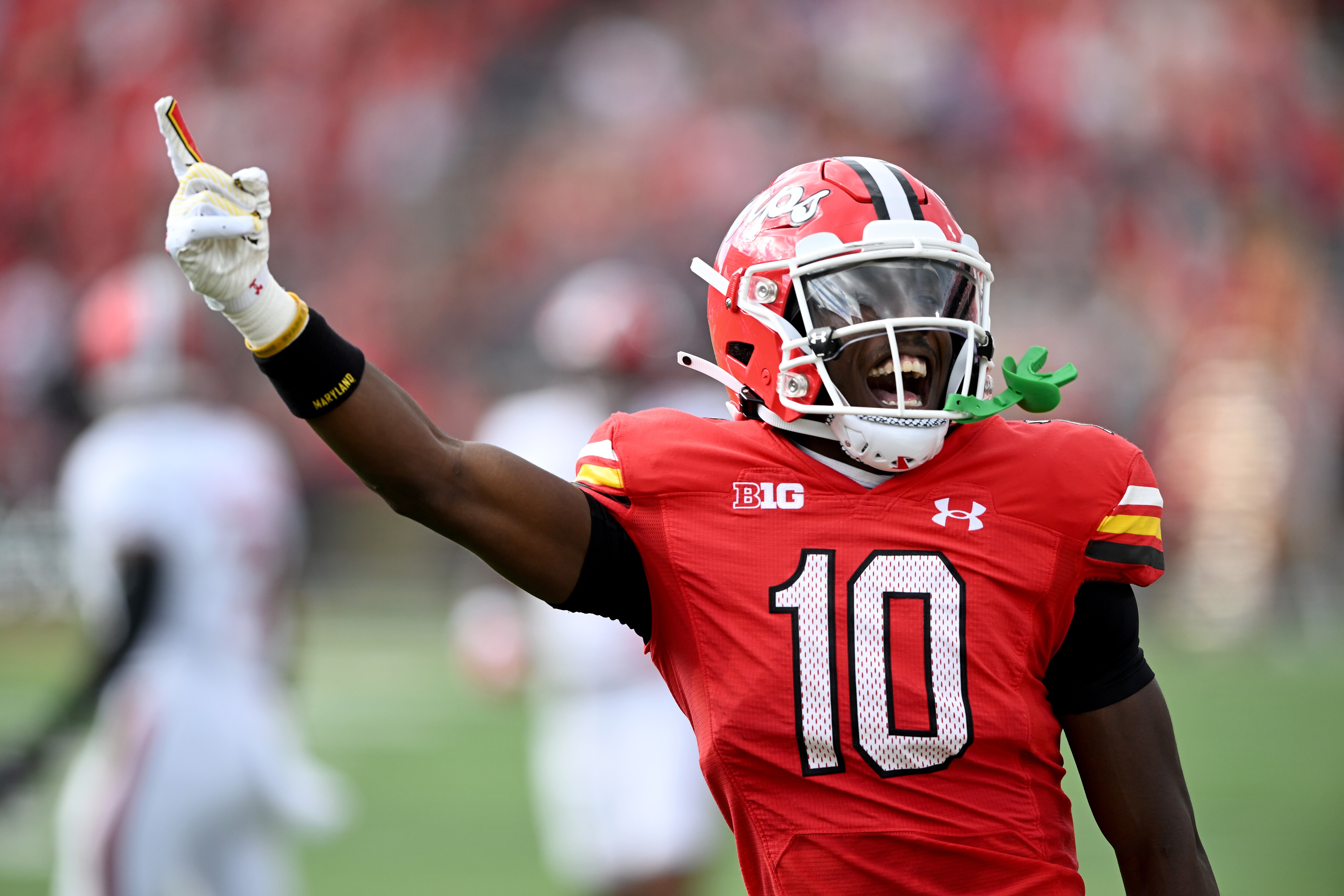 Tai Felton became the first Maryland receiver ever to catch three touchdown passes in the first half.