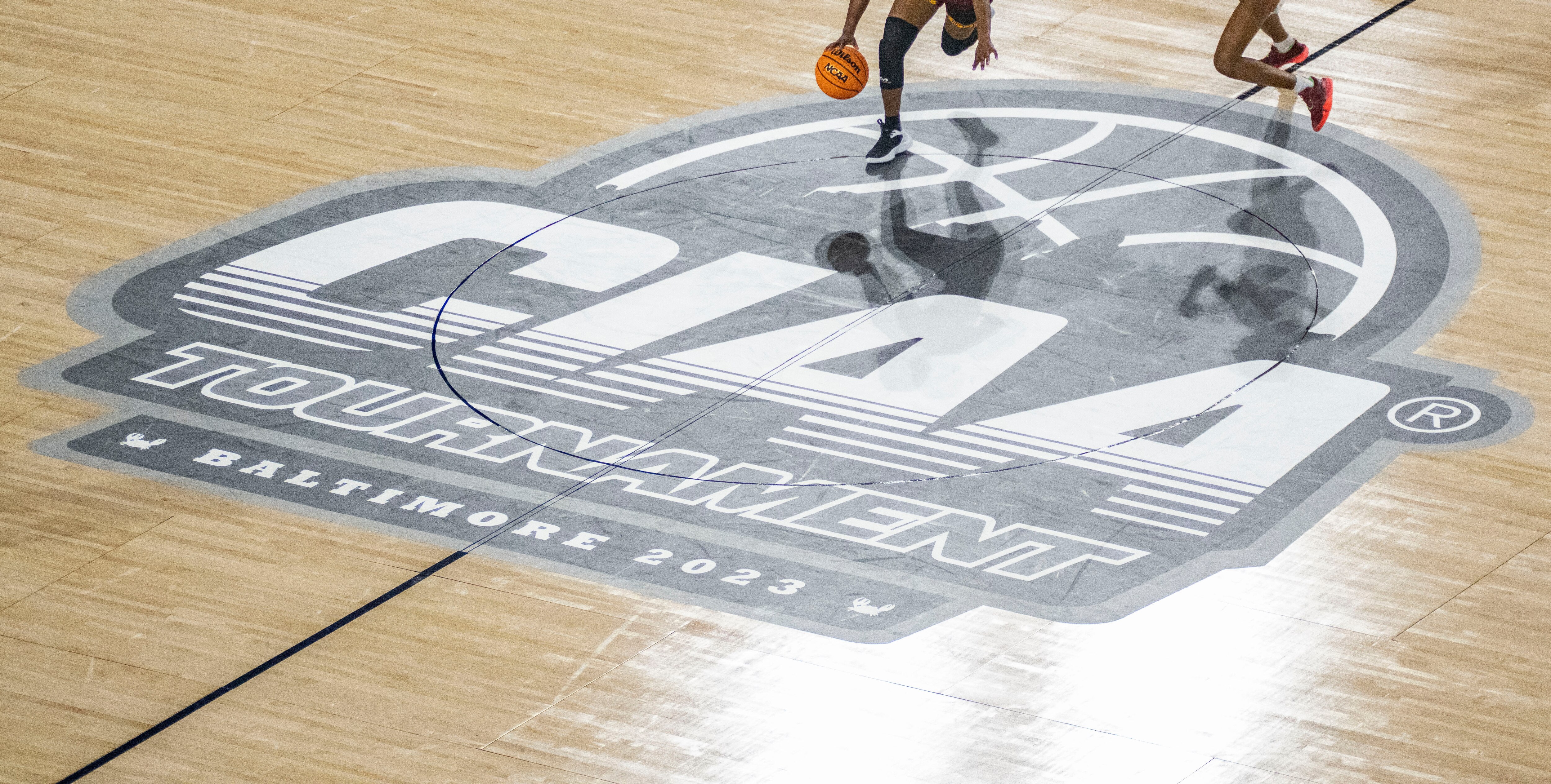 Players run down the court during the Shaw University vs. Winston-Salem State game during the CIAA  tournament at CFG Bank Arena, Thursday, February 23, 2023.