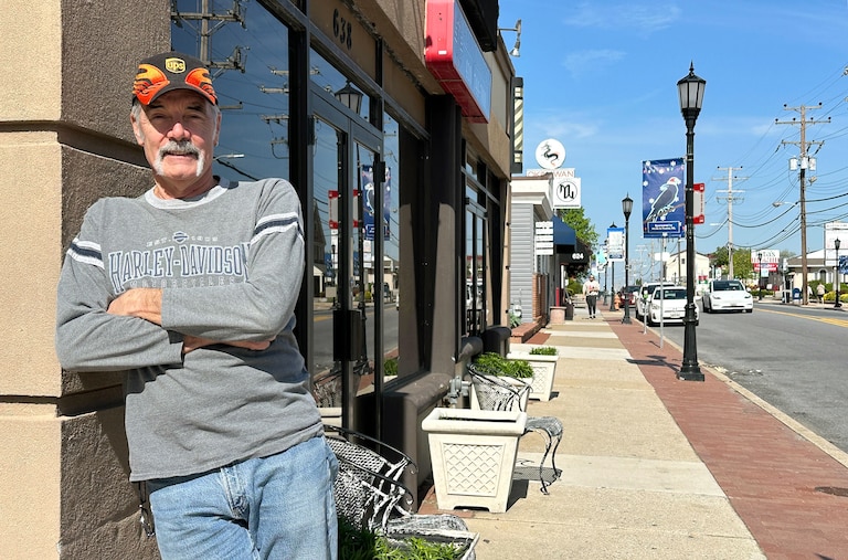 Bill Trentler poses on Frederick Road in Catonsville along the route where he delivered packages for over two decades. He retired from UPS on April 24.