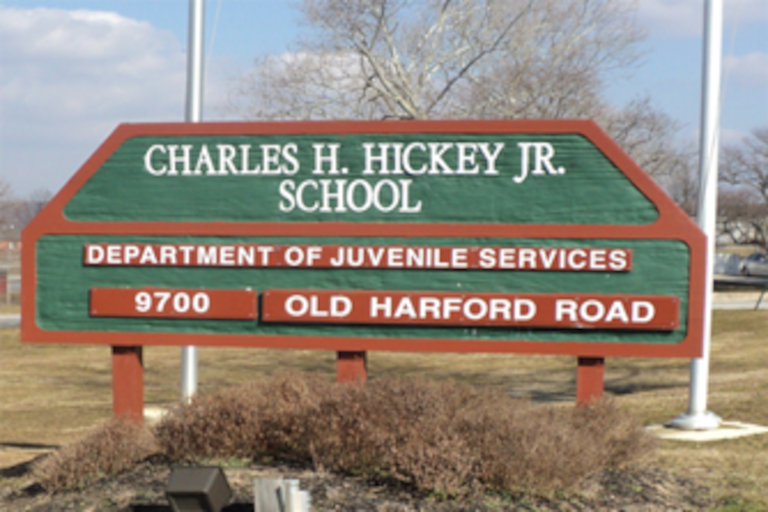 Charles H. Hickey Jr. School, run by the Maryland Department of Juvenile Services.