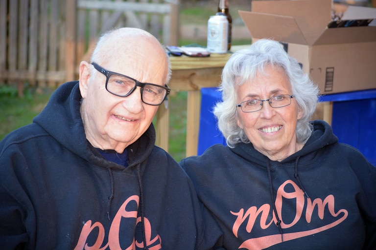 Larry Aaronson and his wife Connie on their 50th wedding anniversary in 2020.