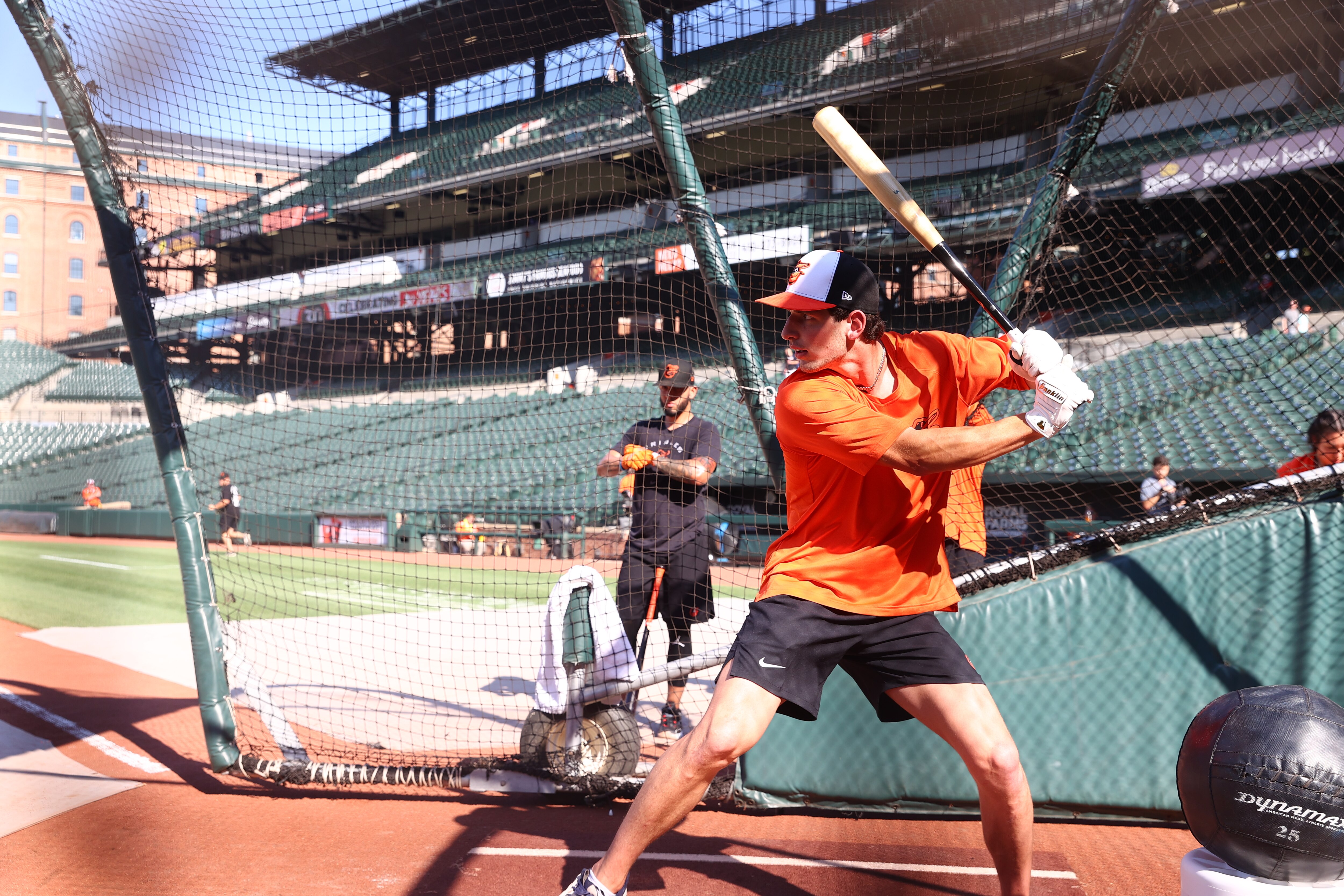 Dylan Beavers takes batting practice. Beavers, the Orioles’ No. 11 prospect according to Baseball America and the 33rd overall pick in last year’s draft thanks to a prolific career at Cal, came to the Orioles knowing that a rather unorthodox swing had taken him far but that adjustments would be required to reach the majors.