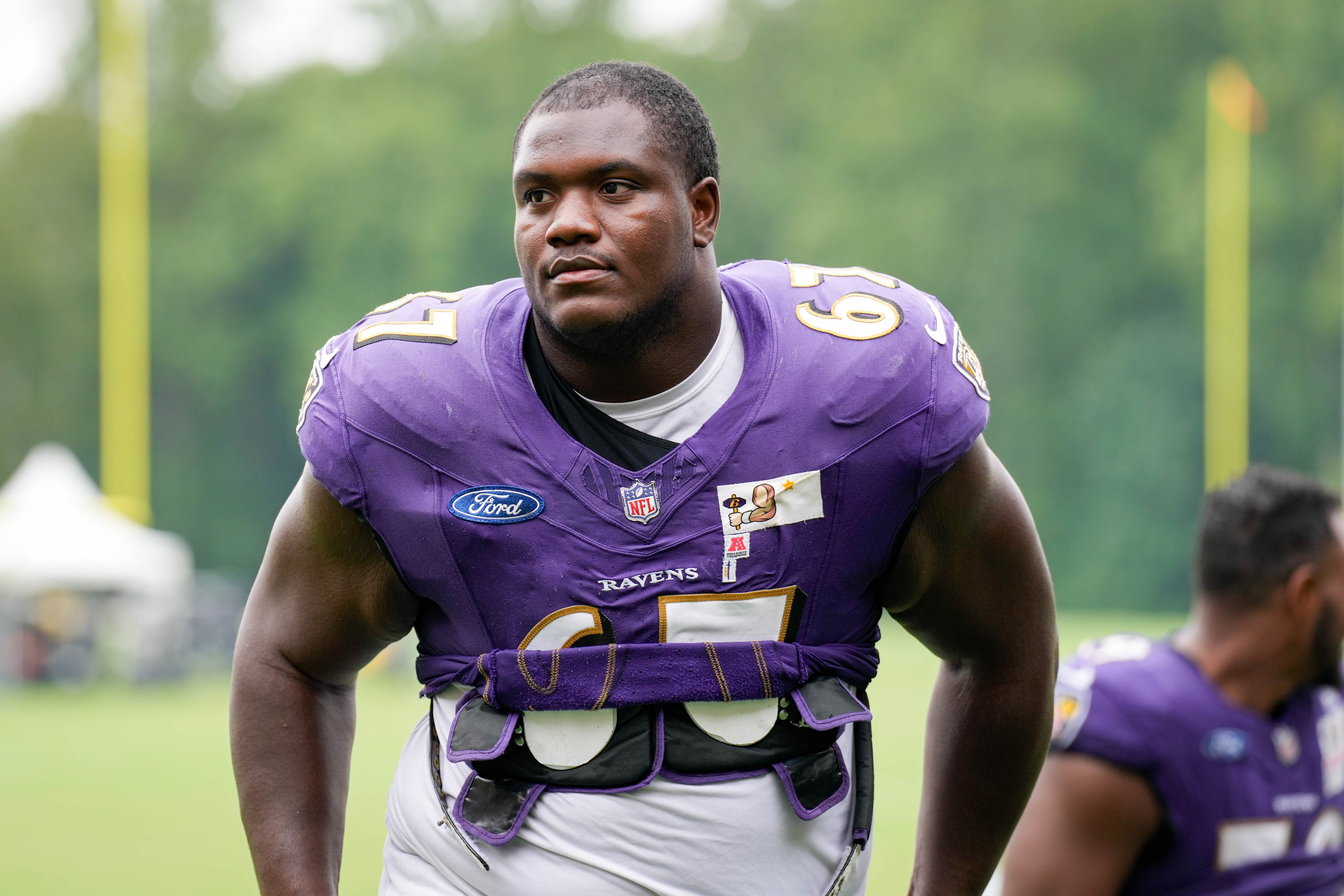 Ravens' Corey Bullock (67) has earned high marks from coaches and teammates alike.