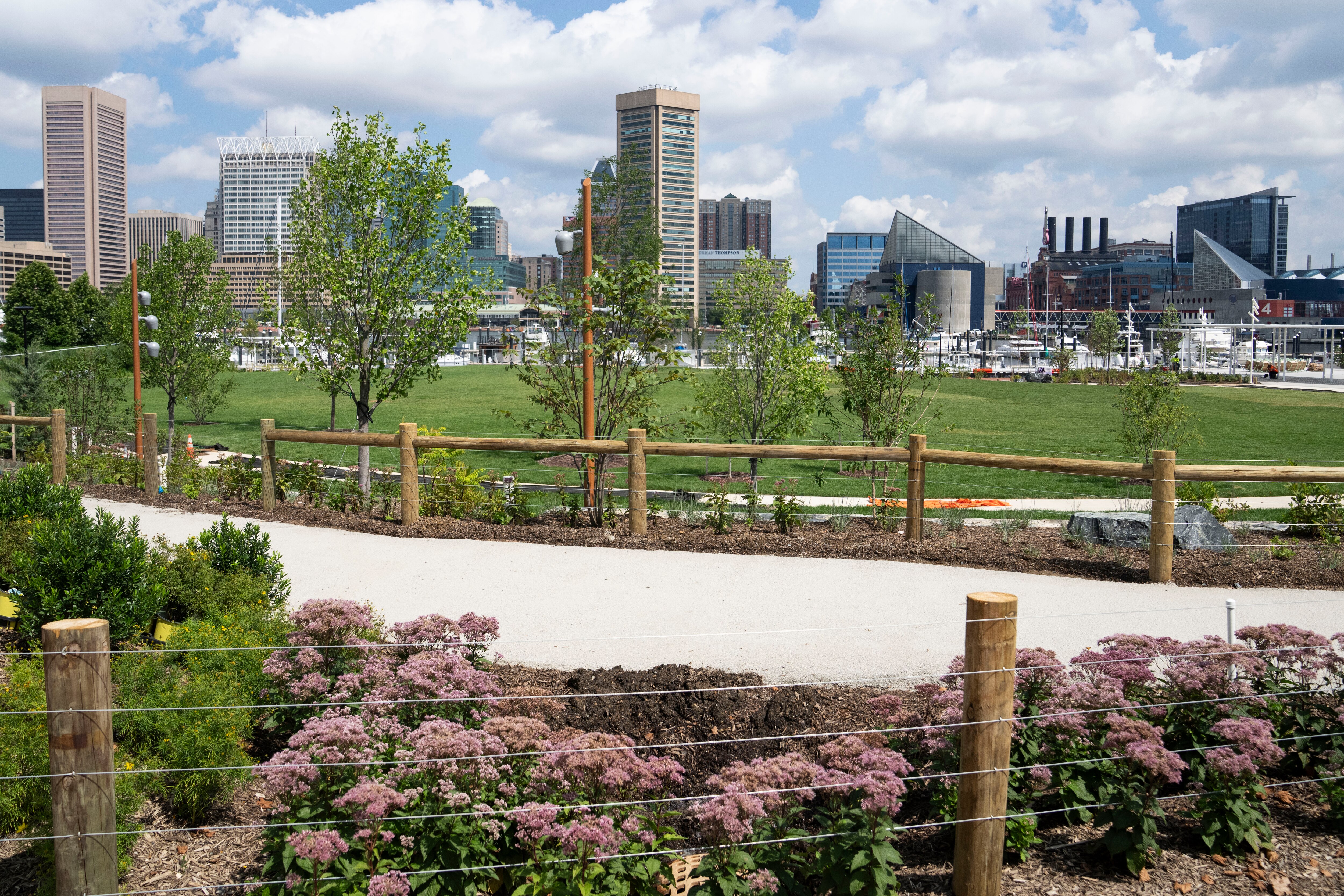 Newly renovated Rash Field Park is one way Baltimore's been made prettier since the president's last visit.