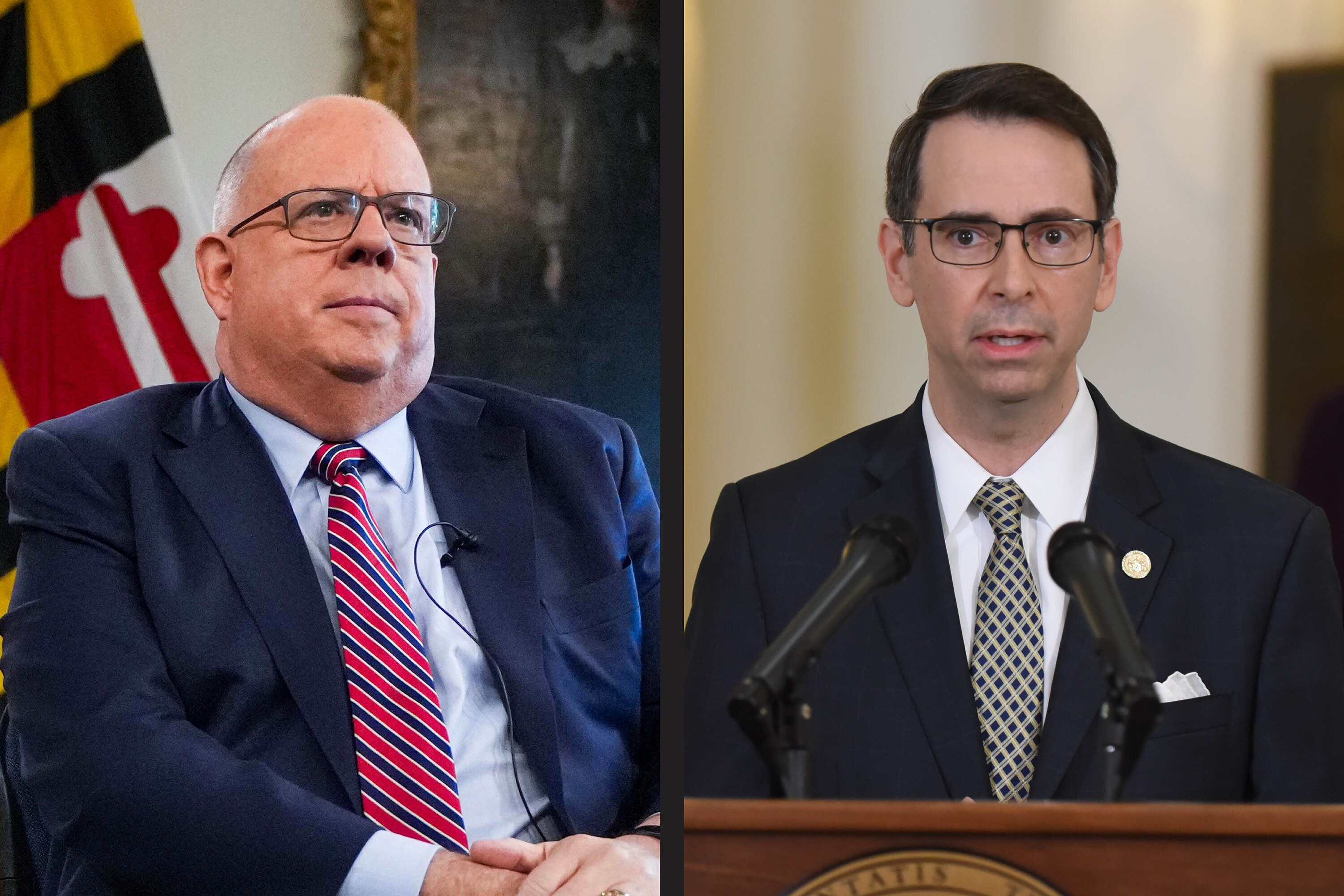 A photo of both former Governor Larry Hogan and Roy McGrath