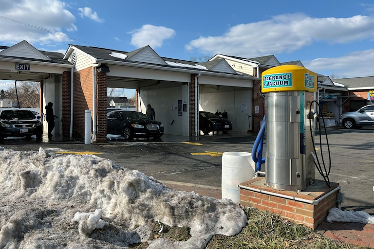 THURSDAY, FEBRUARY 12, 2026 - The Water Works Car Wash on Spa Road in Annapolis was busy with dozens of customers coming through in the afternoon to hose down their vehicles themselves or use the automated wash.
