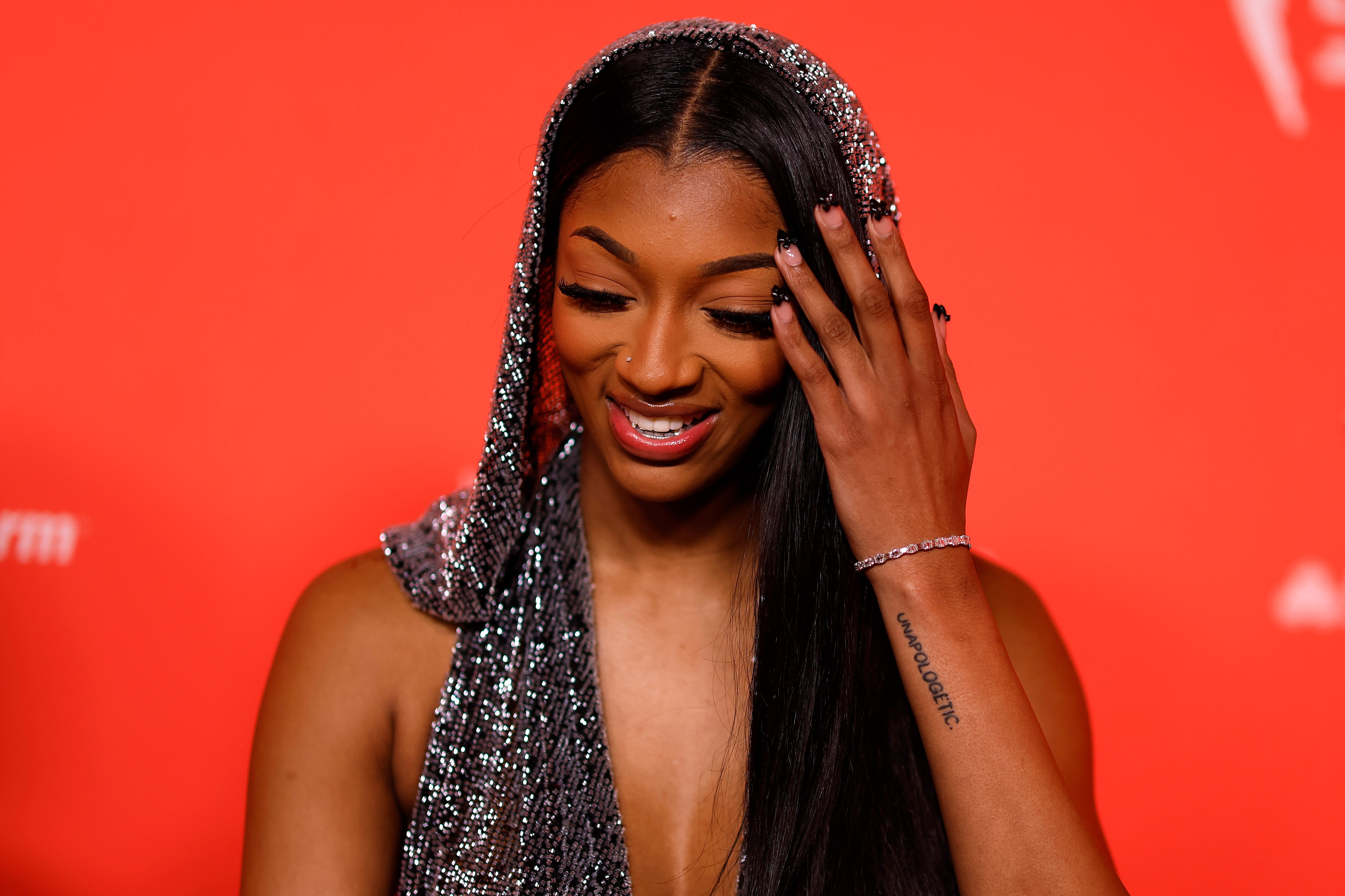 NEW YORK, NEW YORK - APRIL 15: Angel Reese arrives prior to the 2024 WNBA Draft at Brooklyn Academy of Music on April 15, 2024 in New York City. (Photo by Sarah Stier/Getty Images)
