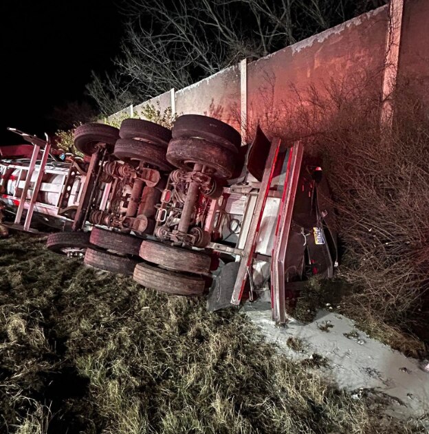 A tractor-trailer carrying 6,000 gallons of milk took a tumble on Interstate 695 near Exit 24, turning the highway into a dairy disaster zone on March 22, 2025.