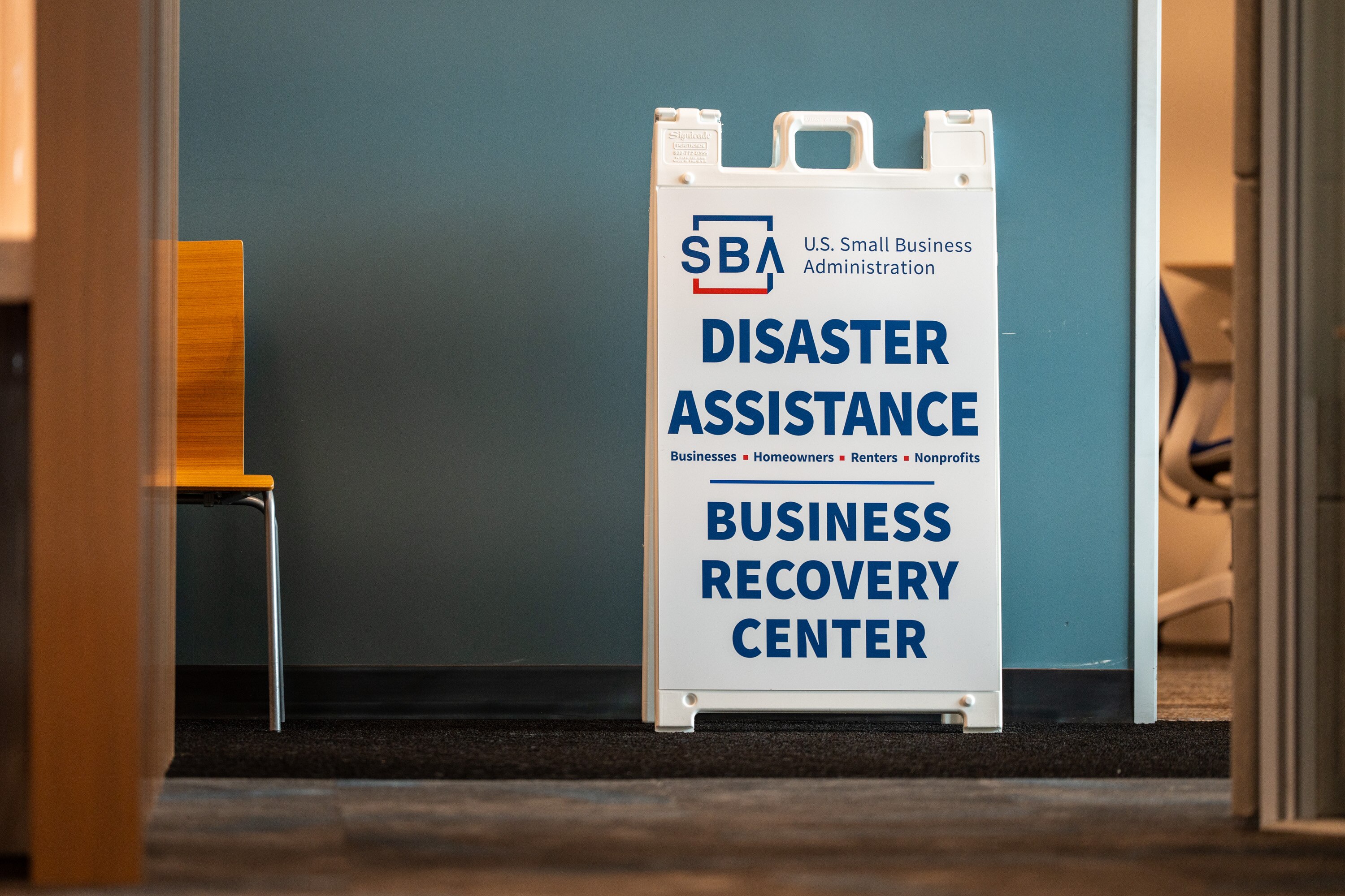 The SBA’s Business Recovery Center at the CareFirst Engagement Center in Baltimore on Thursday, April 4, 2024.