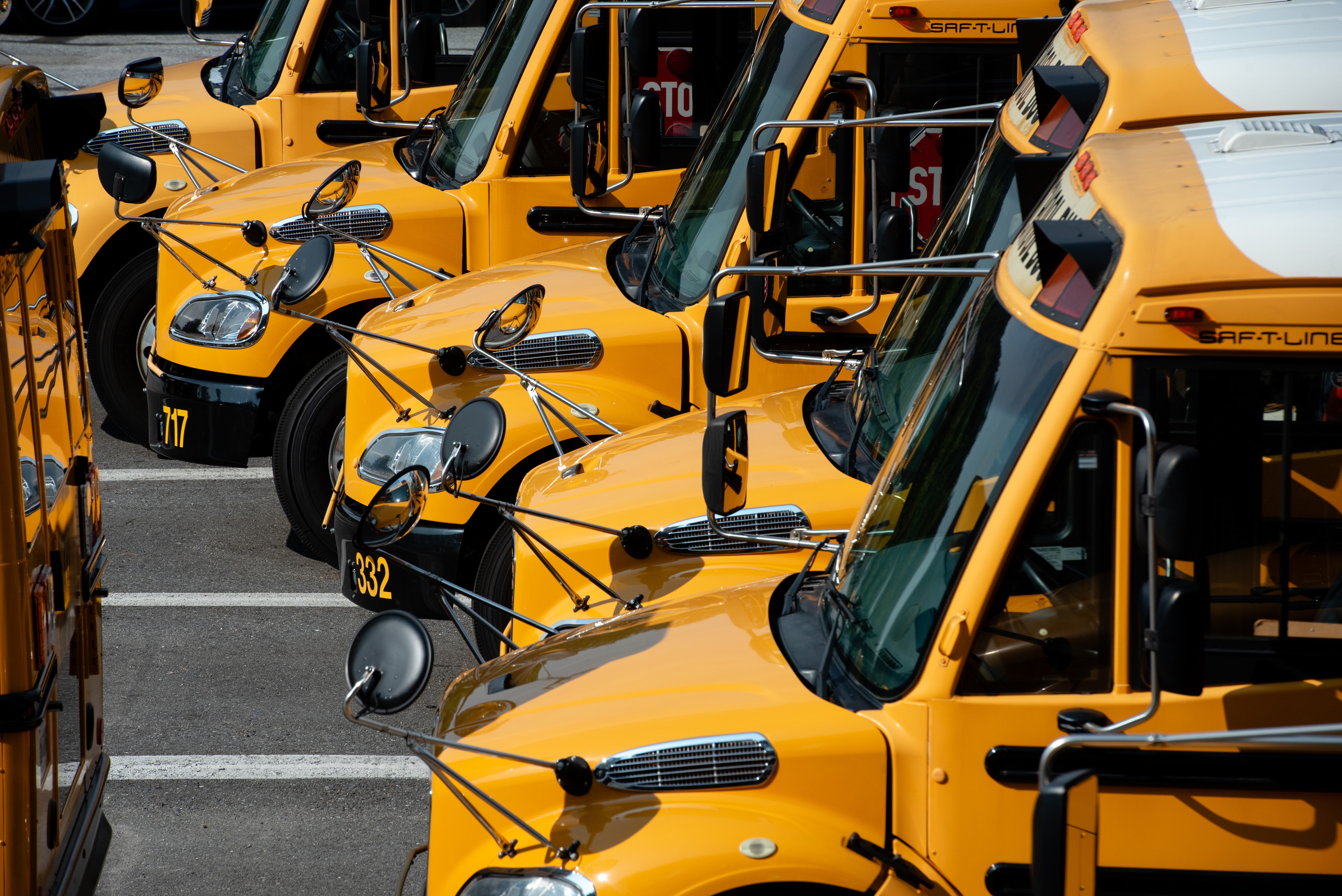 A contracted bus aide in Howard County has been charged with assaulting two students from the Linwood Center, allegations school officials called "especially troubling."