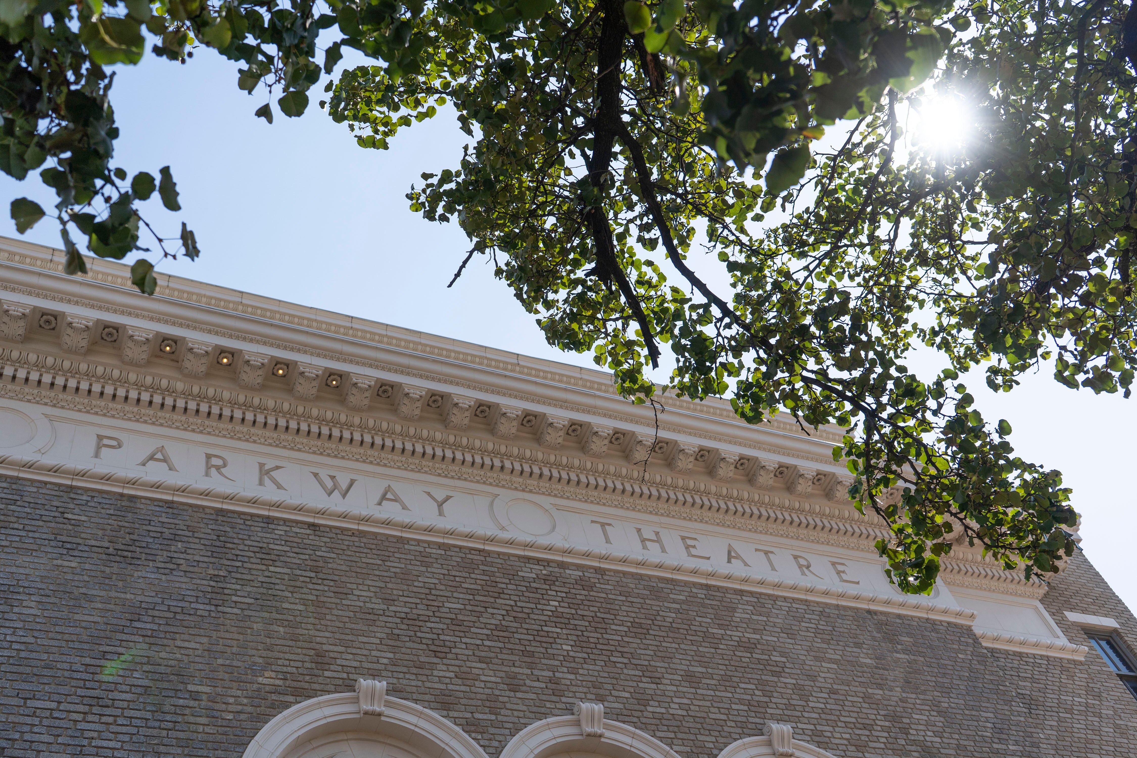 The exterior of the Parkway Theatre.