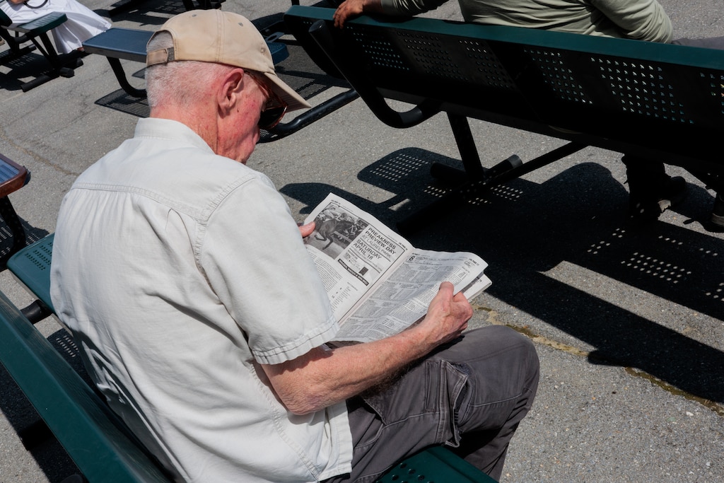 Spectators watch Race 6 at Laurel Park Race Track on Preakness Preview Day.