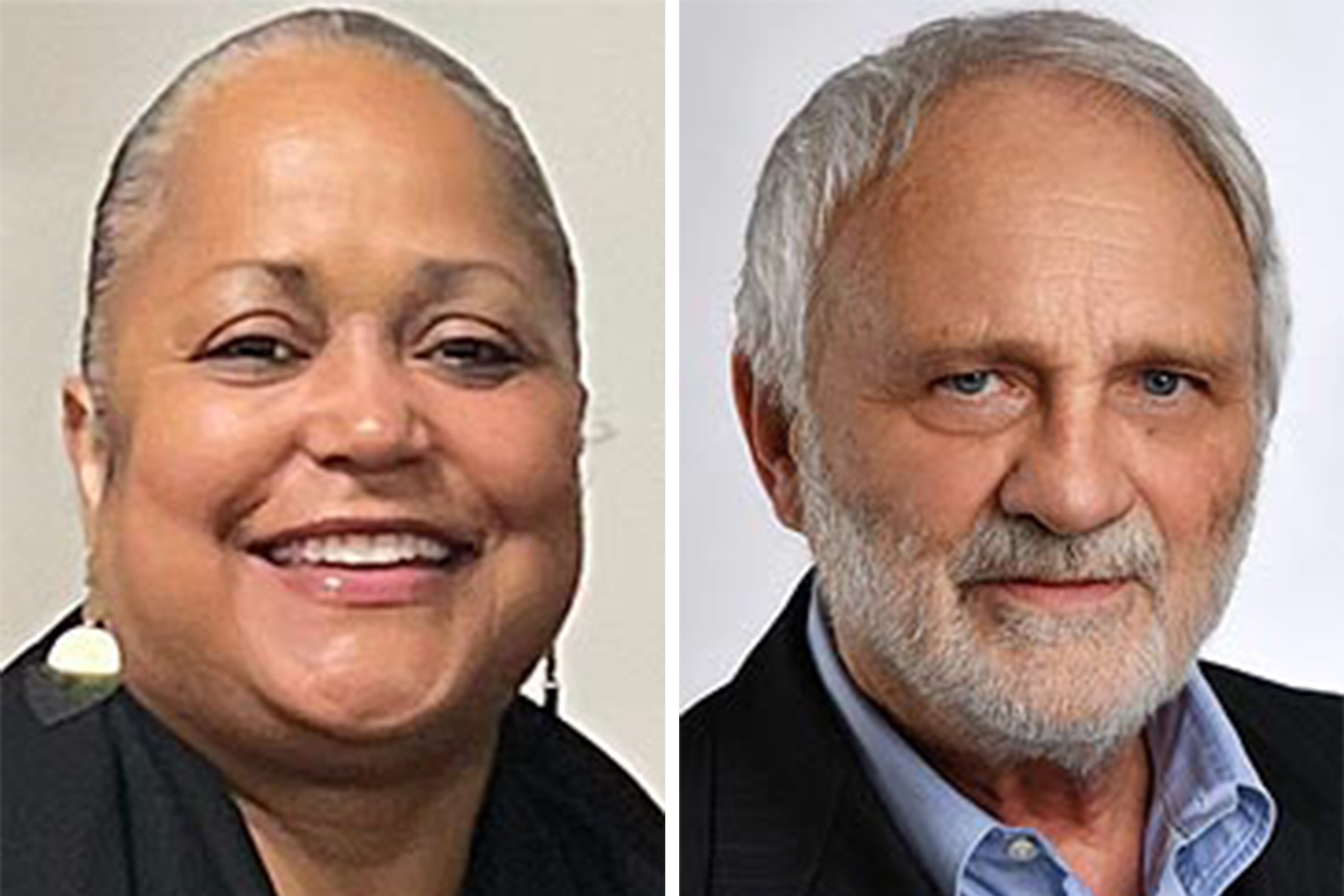 Diptych of Vickie Gipson, chief judge of the Orphans' Court of Anne Arundel County and Marc Knapp, Orphan's Court judge in Anne Arundel County.