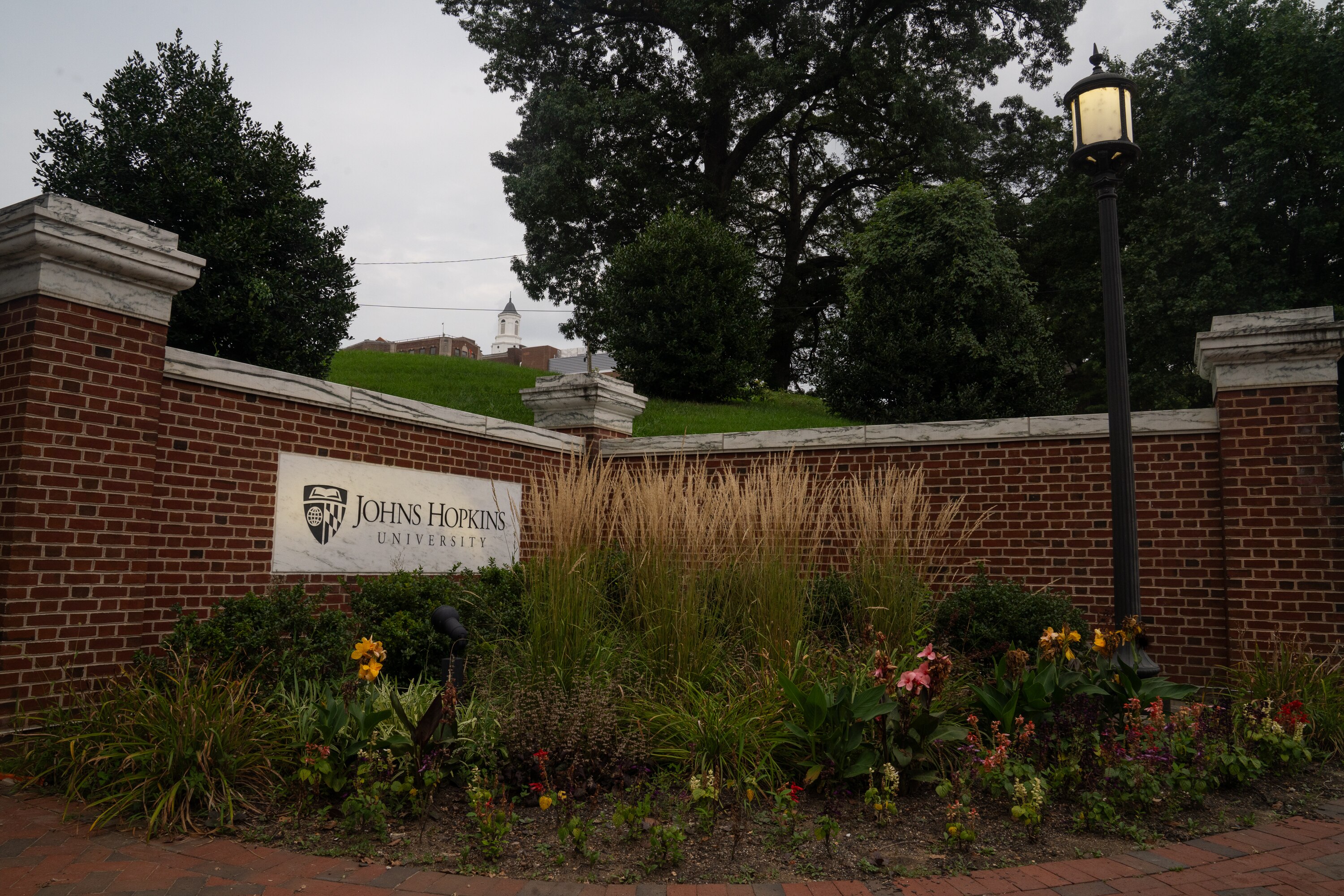 Johns Hopkins University entrance. Baltimore City, Md.