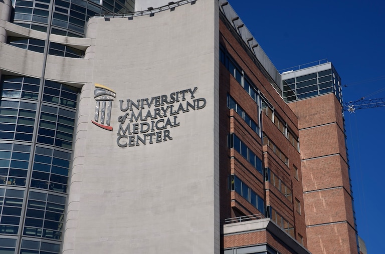 The University of Maryland Medical Center in downtown Baltimore on November 8, 2024.
