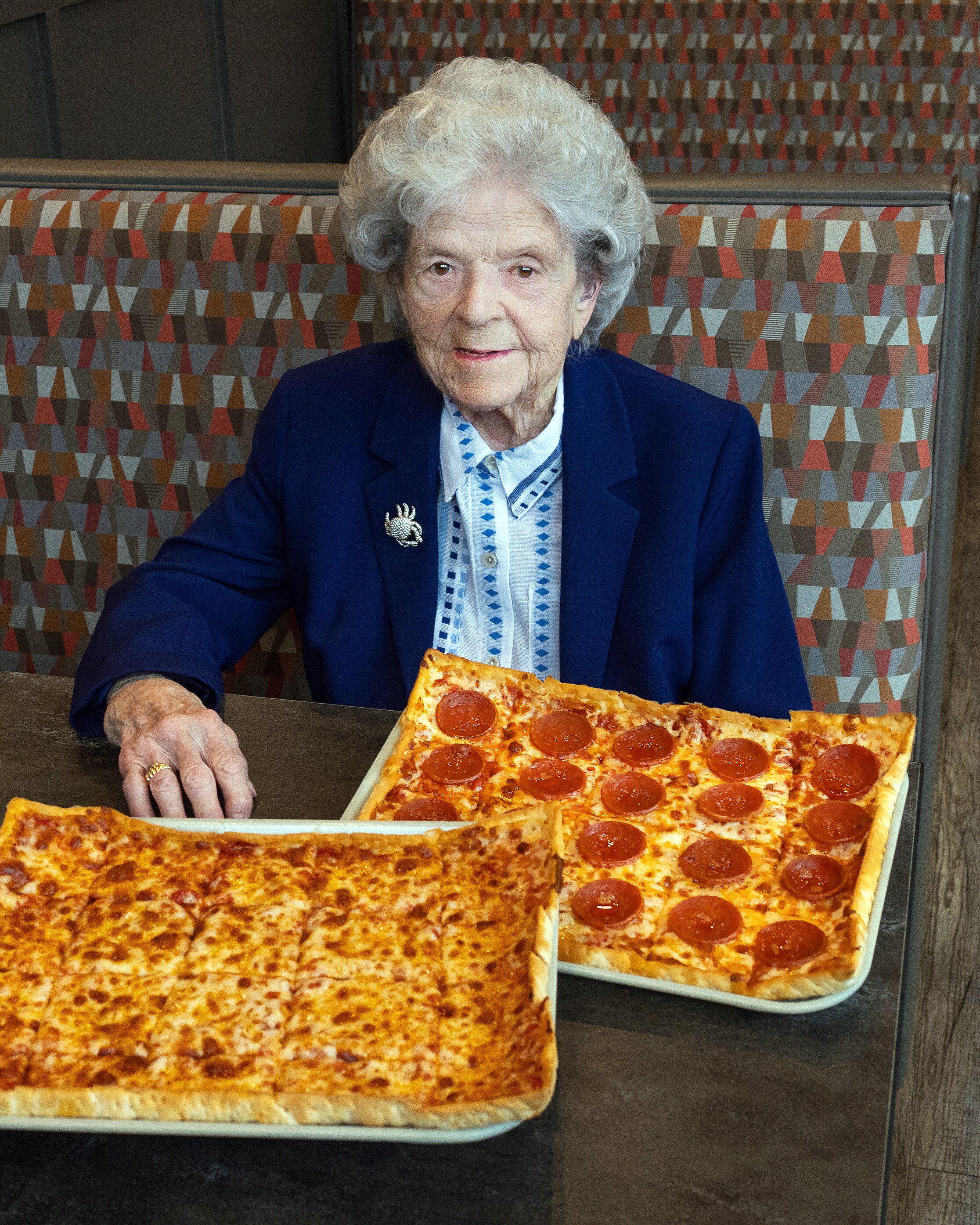 Ledo Pizza cofounder Thelma Beall sampled the fare at her nearby Ledo branch once a week.