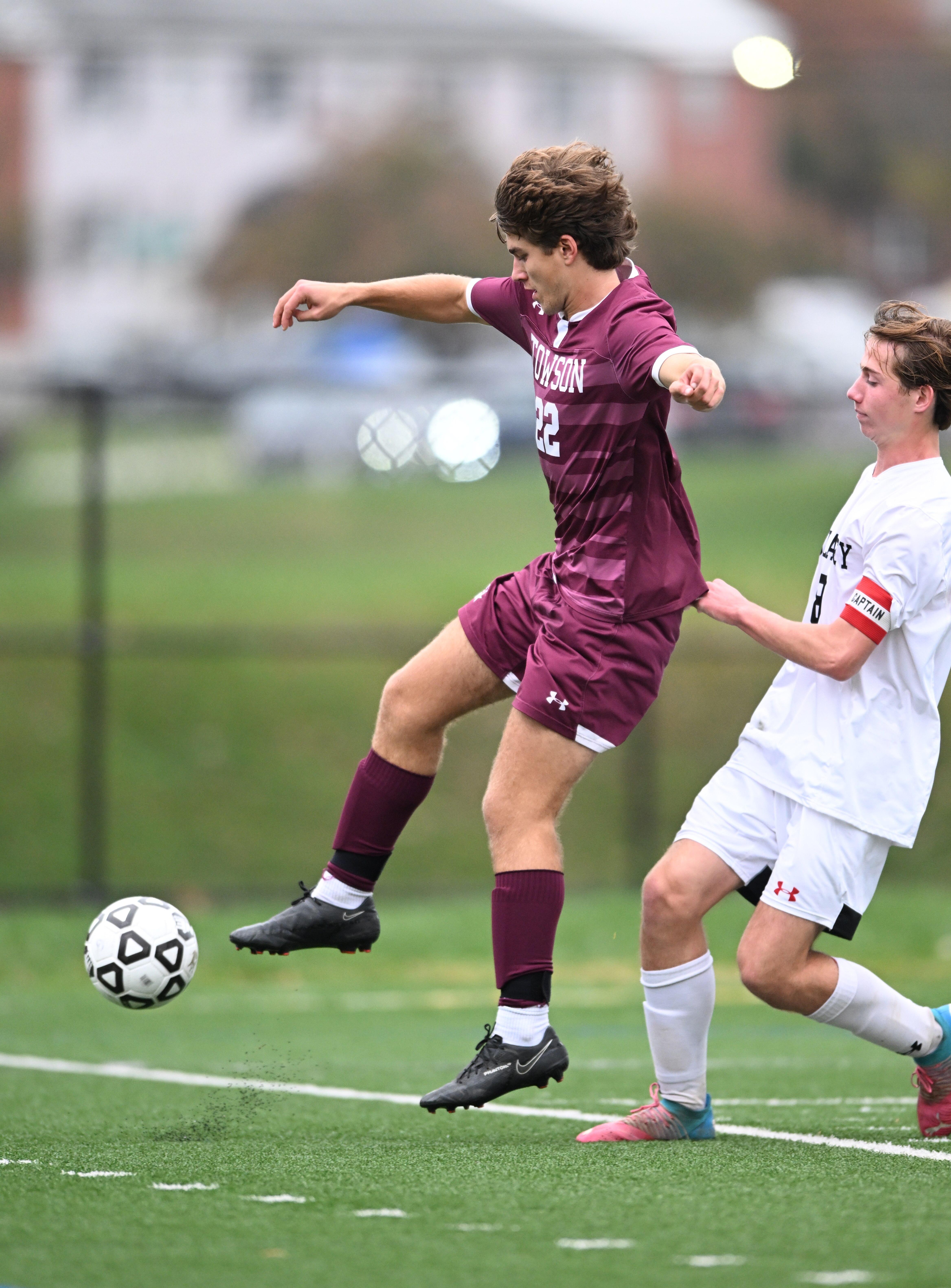 Jackson Kanzler (22) and Baltimore County champ Towson looks to advance to the Class 3A state quarterfinals. The Generals play at Bel Air Tuesday in the Class 3A North Region I final.