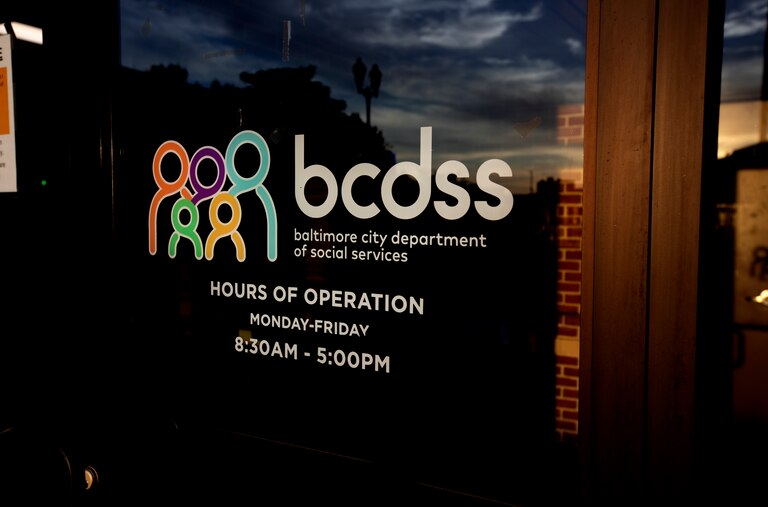 The Baltimore City department of Social Services building.