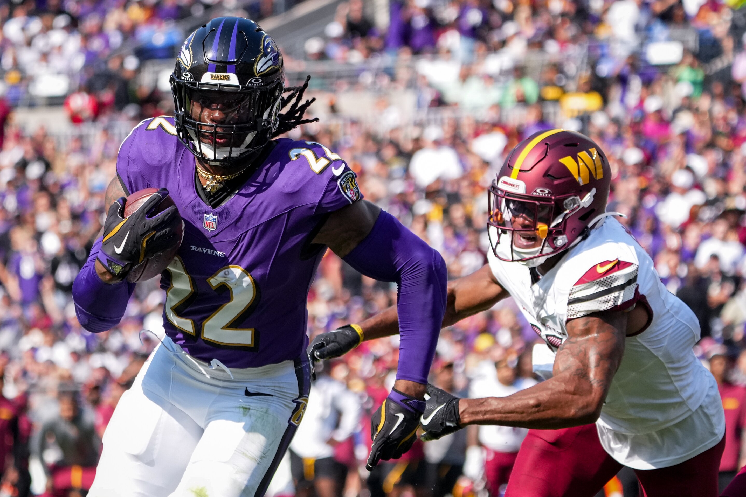 Derrick Henry leads the league in rushing yards, rushing touchdowns and has powered an attack that has outrushed opponents by at least 100 yards in six straight games.