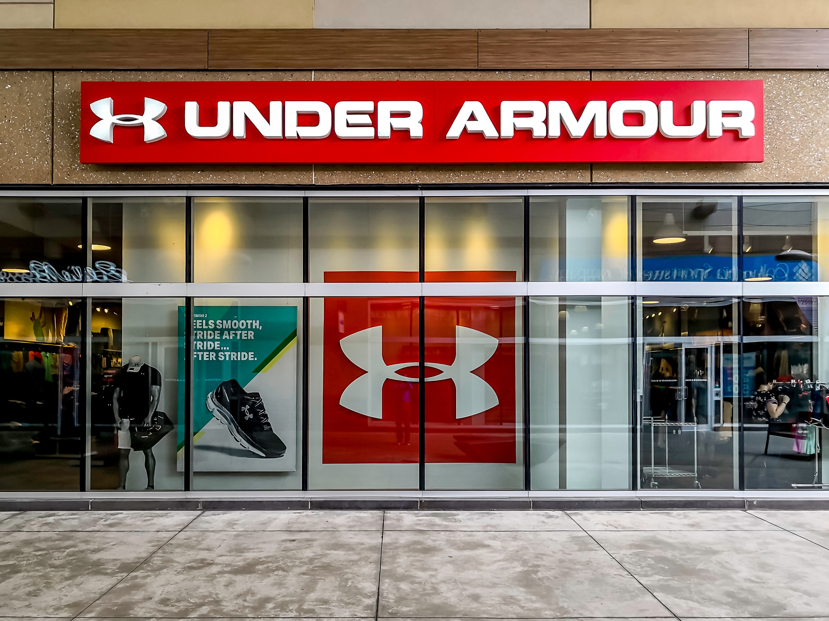 Under Armour storefront.