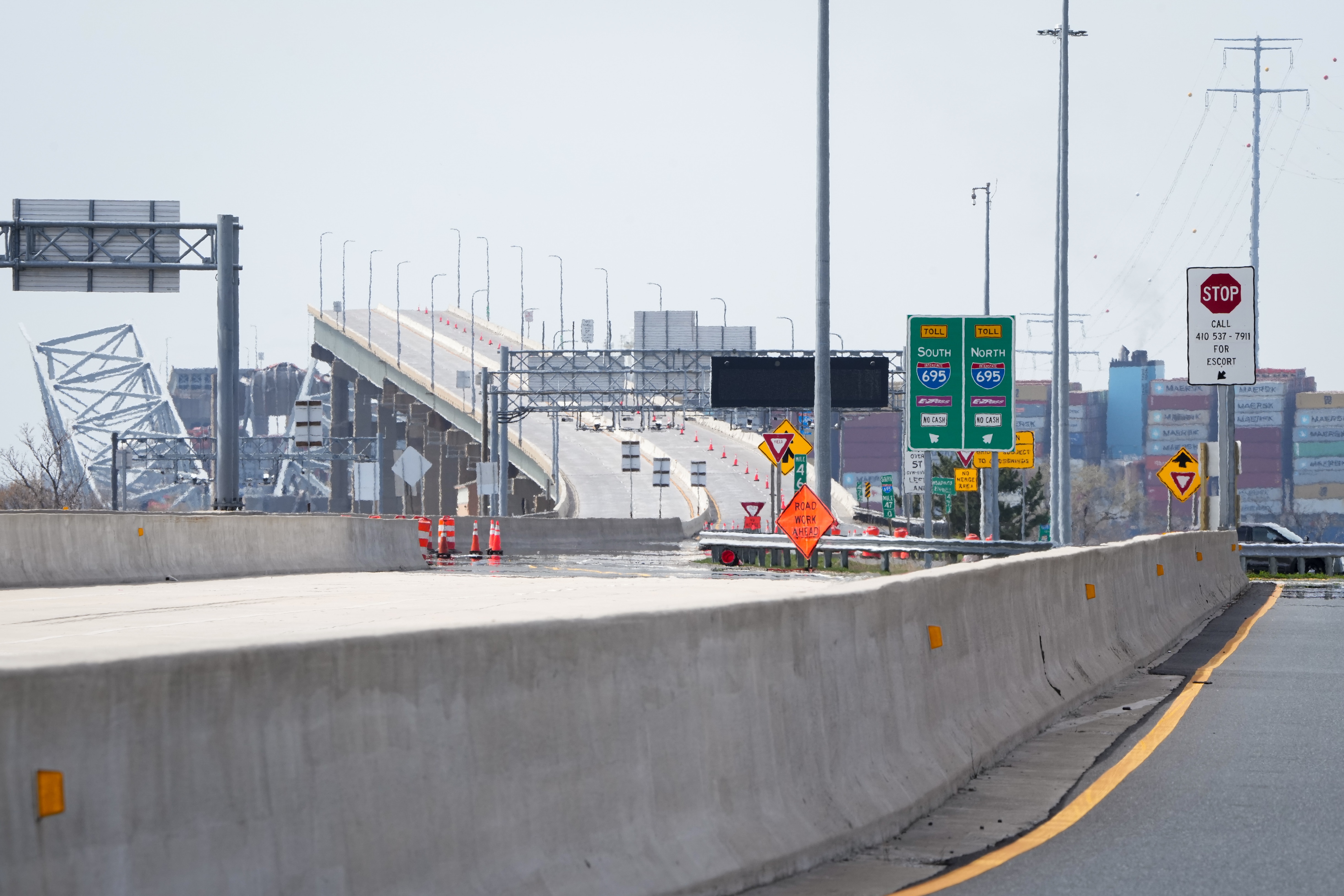 The Francis Scott Key Bridge collapsed after a direct hit from a massive cargo ship.