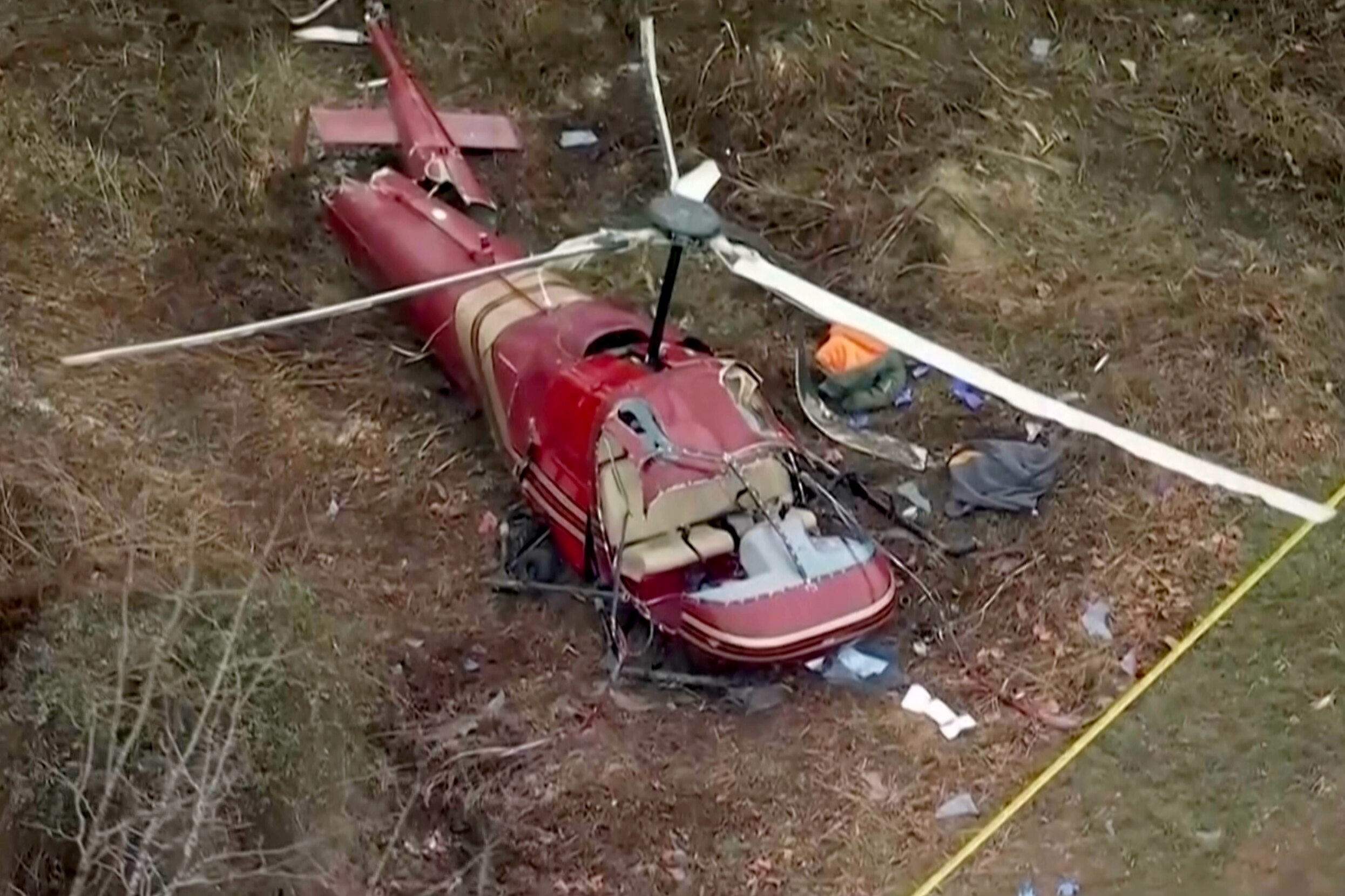 Officials say two helicopters have crashed midair in southern New Jersey on Sunday, killing one person and leaving another critically injured.