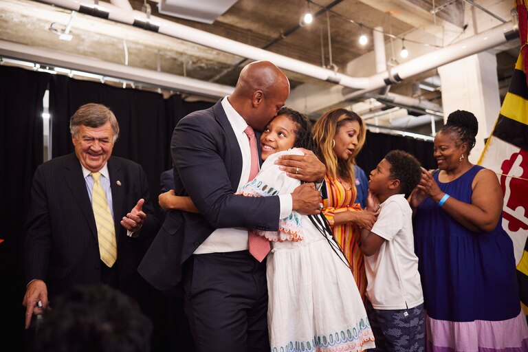 Wes Moore, Democratic Gubernatorial candidate, speaks to supporters at R. House on July 19.