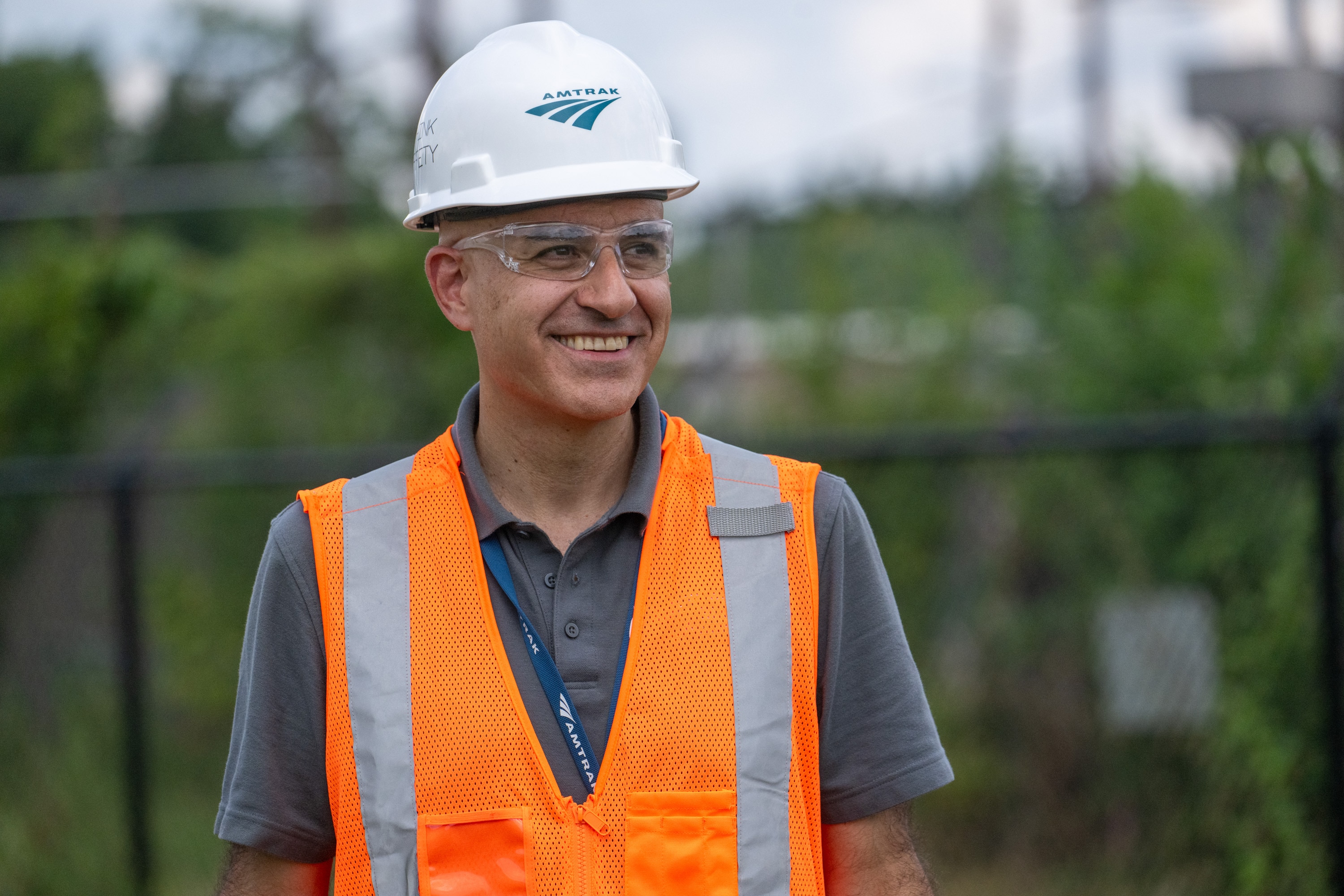 Thursday, Aug. 14, 2025 — Amtrak's project director Luigi Rosa gives a tour of the construction site for the Frederick Douglass Tunnel in West Baltimore.