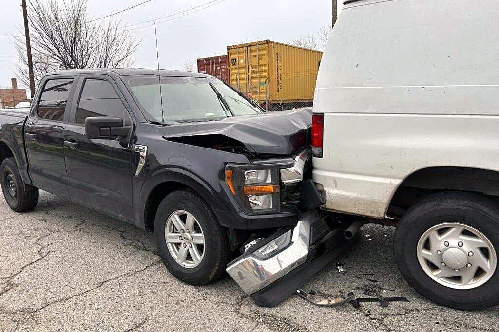 An ICE vehicle rammed into the back of the van Ever Alvarenga Rios was driving on his way to work Thursday morning, his lawyer claims.