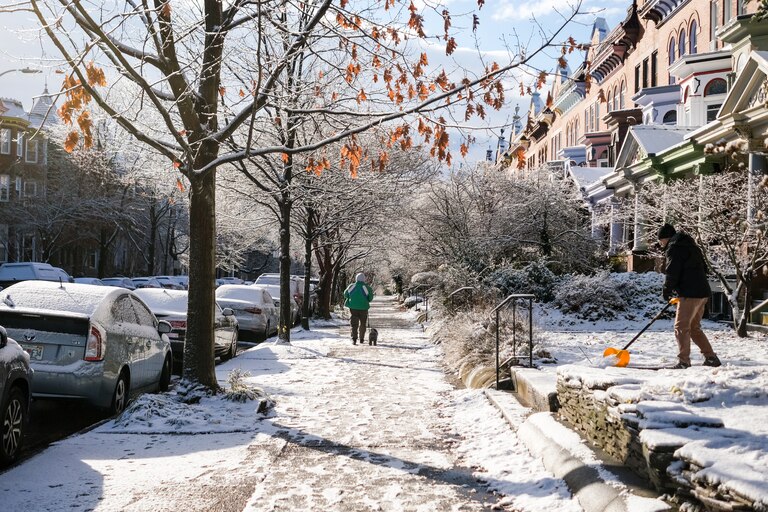 SUNDAY, DECEMBER 14, 2025 - Snow in the Charles Village neighborhood of Baltimore after an overnight snowstorm brought as much as 5 inches of snow to the Baltimore region Sunday morning.