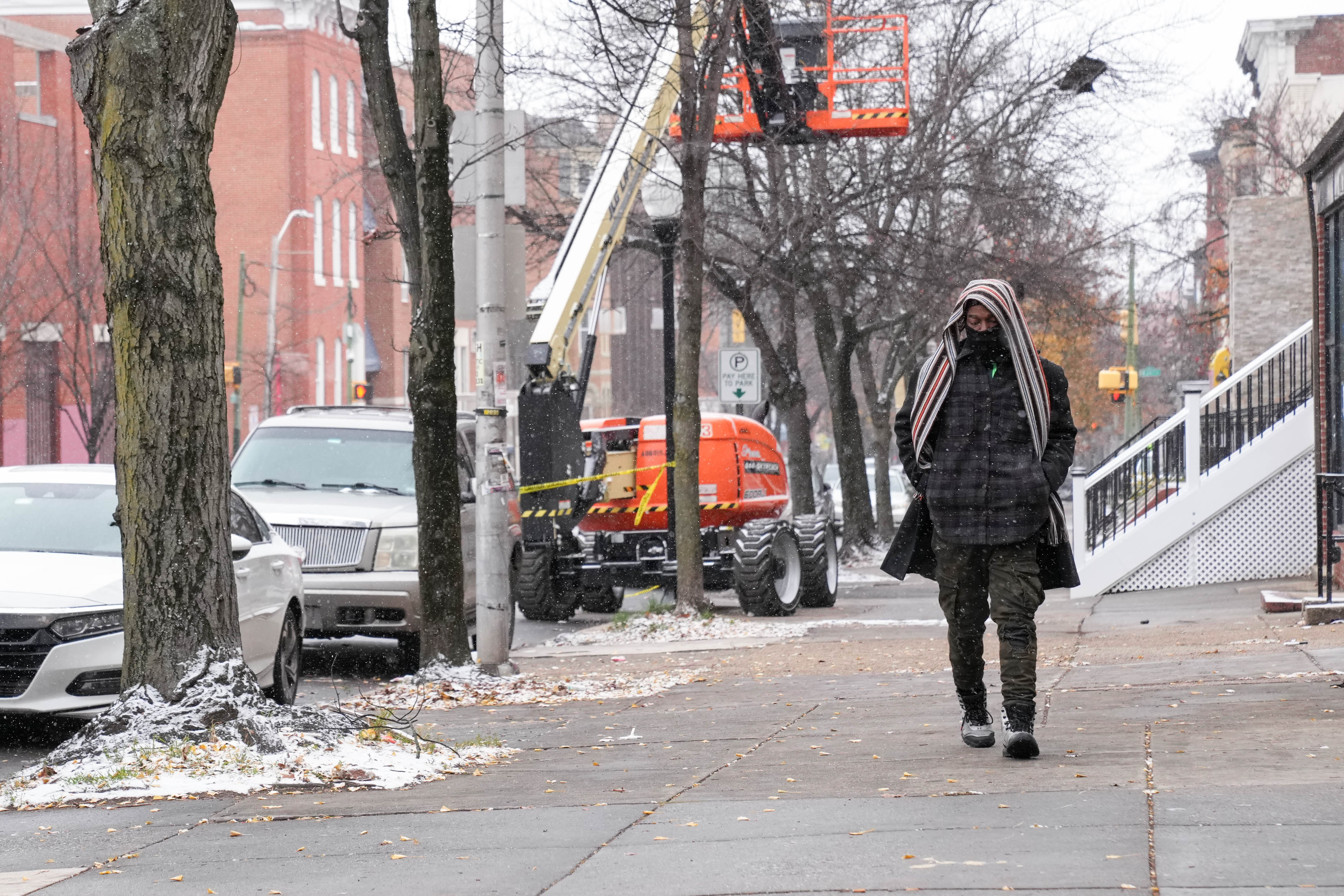 A cold front from the west is traveling through the Baltimore region, causing temperatures to drop significantly starting Monday.