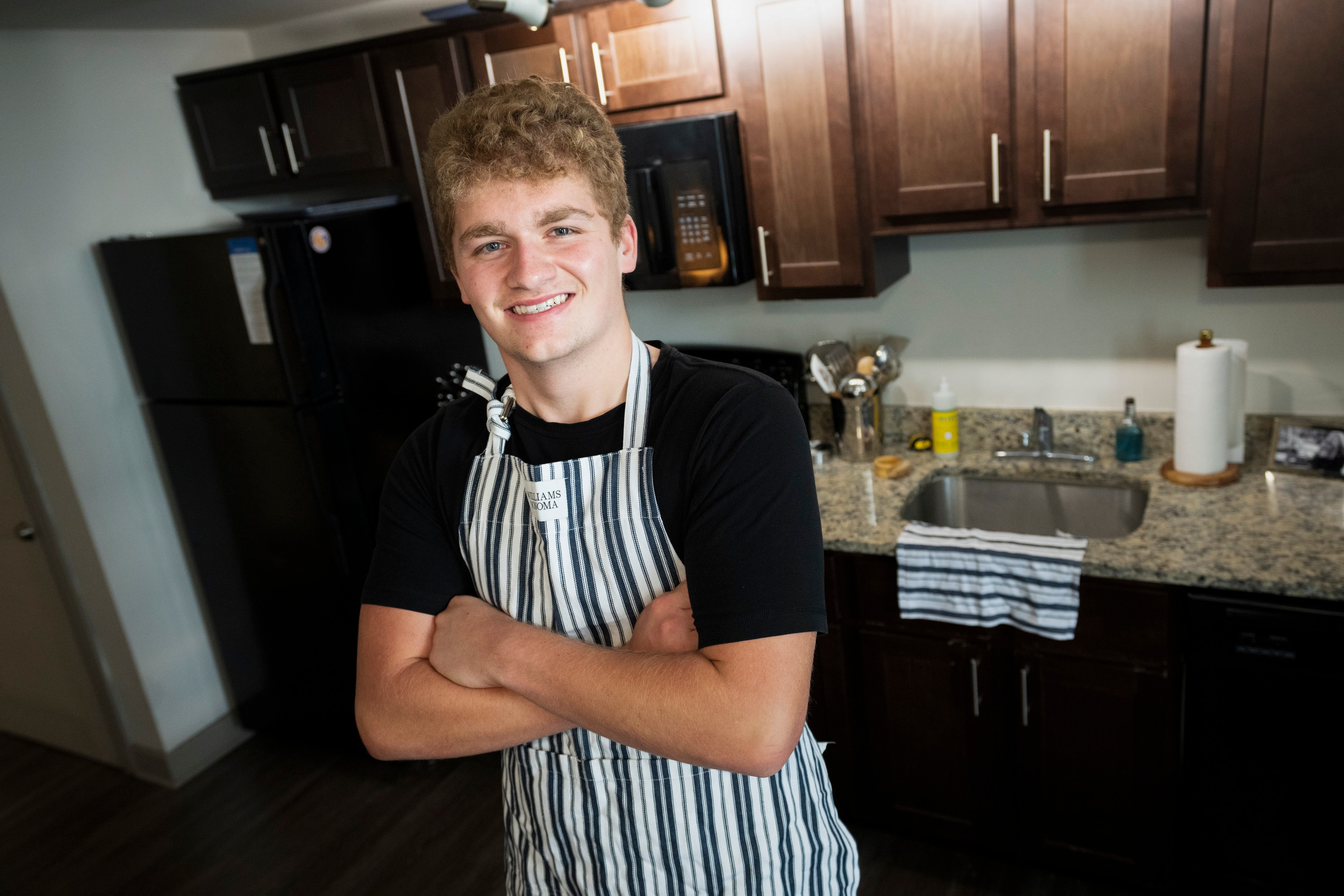 Claude Strnad is a Johns Hopkins University football player who just started a cookie business to honor his late father. He often works out of his dorm room kitchen, and his cookies sell out within minutes. 