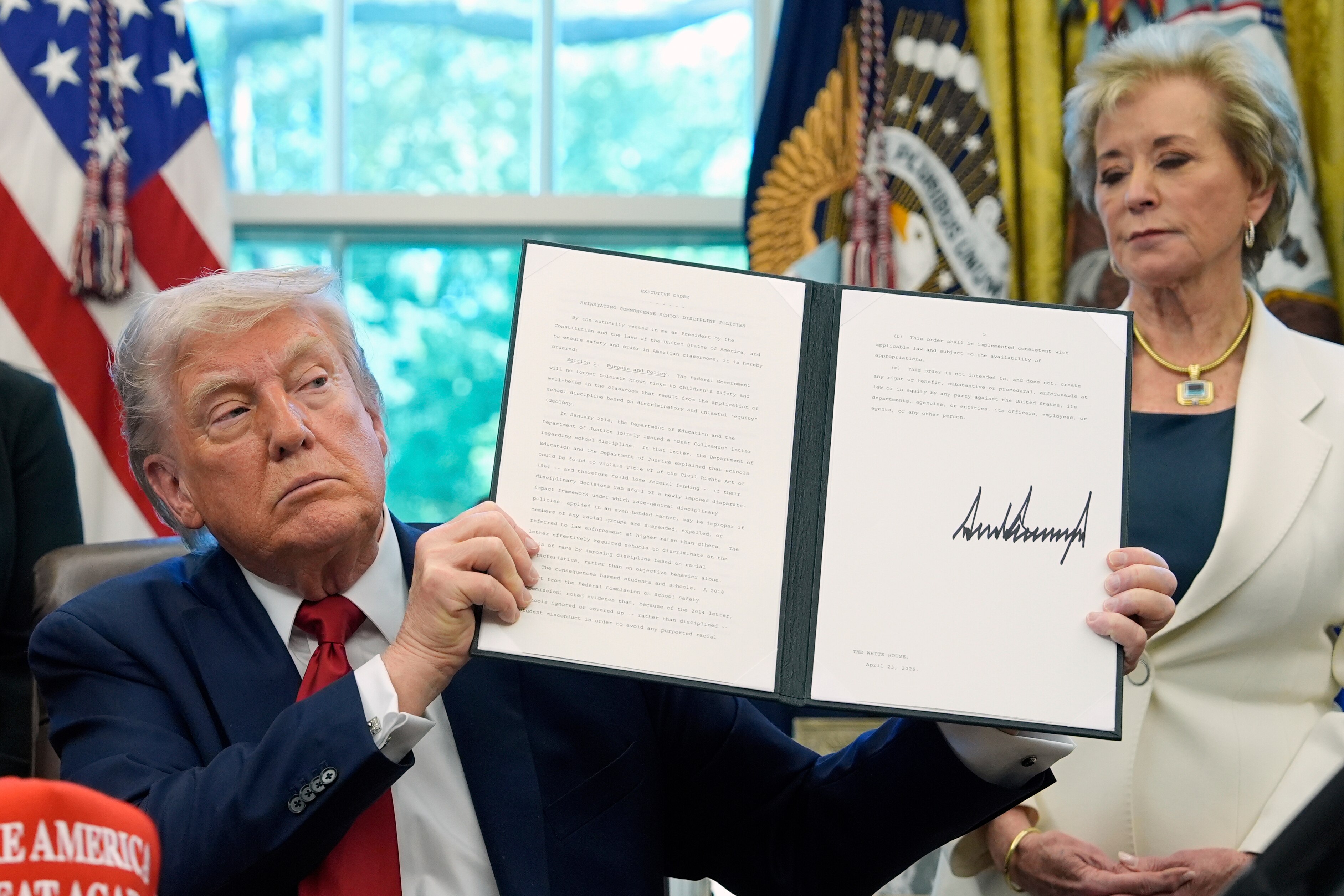 Education Secretary Linda McMahon had directed school districts to sign a letter certifying they were in compliance with the Trump administration's interpretation of civil rights law. 