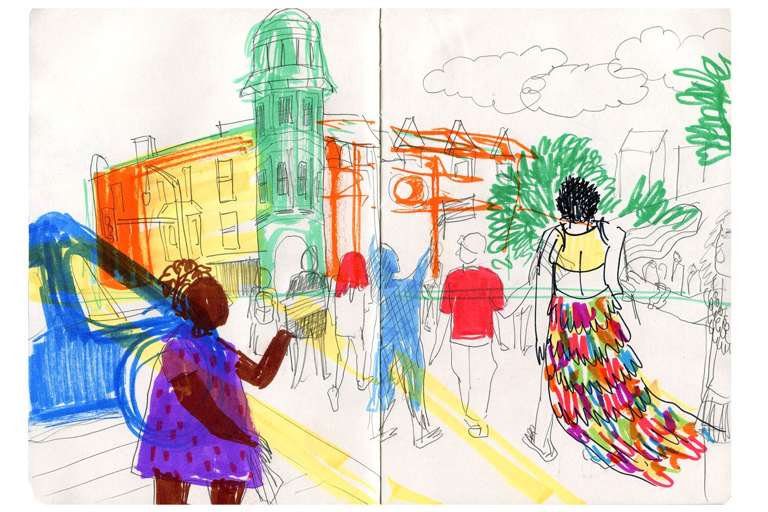 Sketches from Pride 2022.