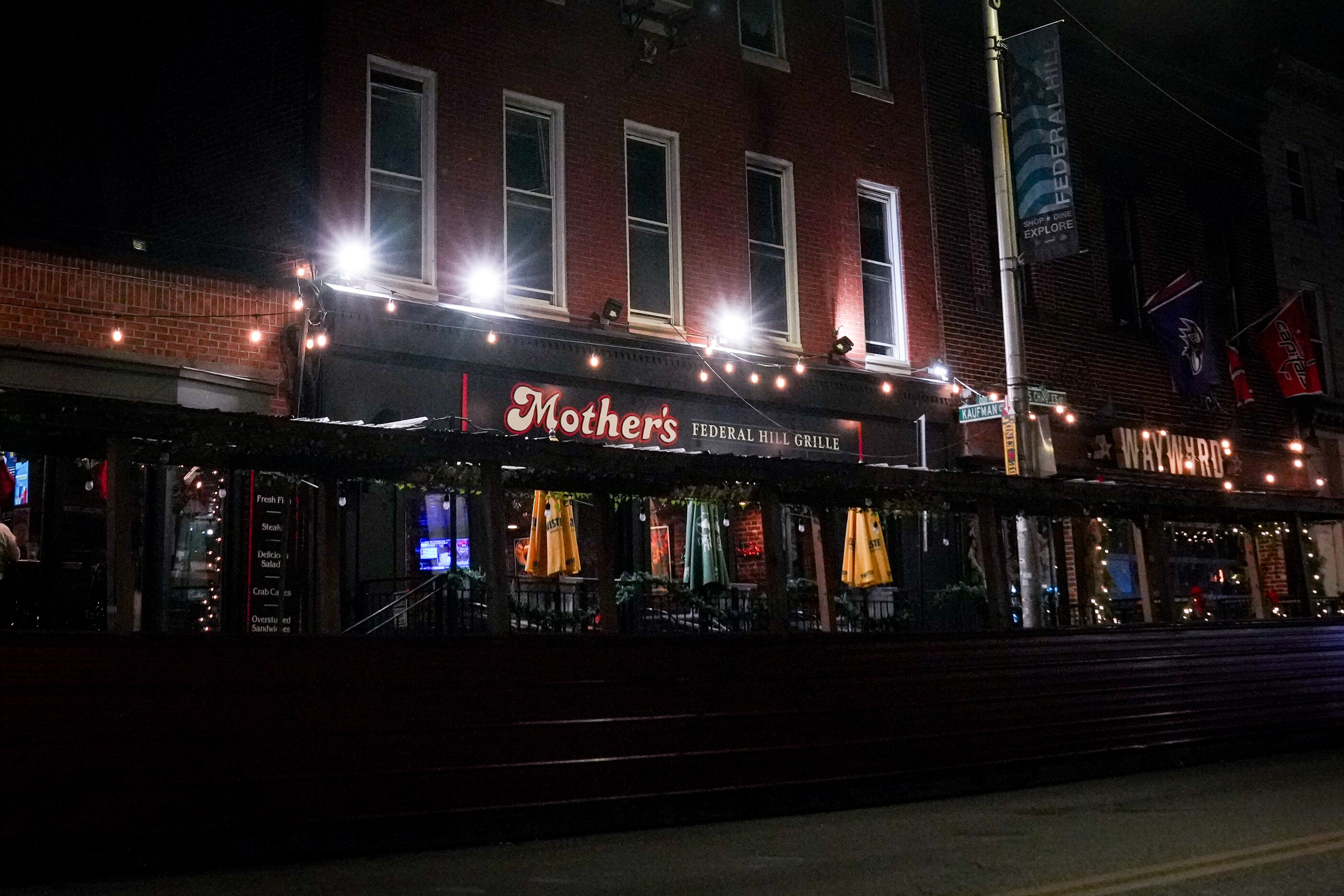 The exterior of Mother’s Federal Hill Grille in Baltimore, Md. on Monday, December 9, 2024.