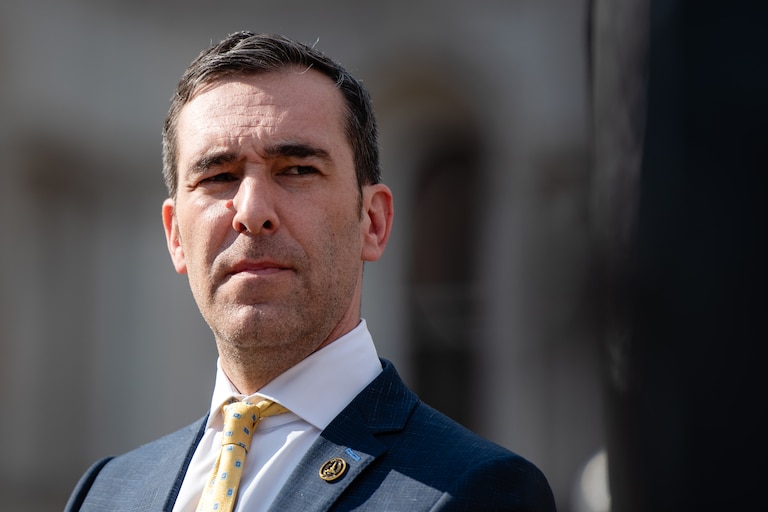 Zeke Cohen, Baltimore City Council President, as seen during a press conference addressing rising BGE costs and legislation aimed at lower heating costs and improving public safety outside of Baltimore City Hall on February 4, 2025 in Baltimore, MD.