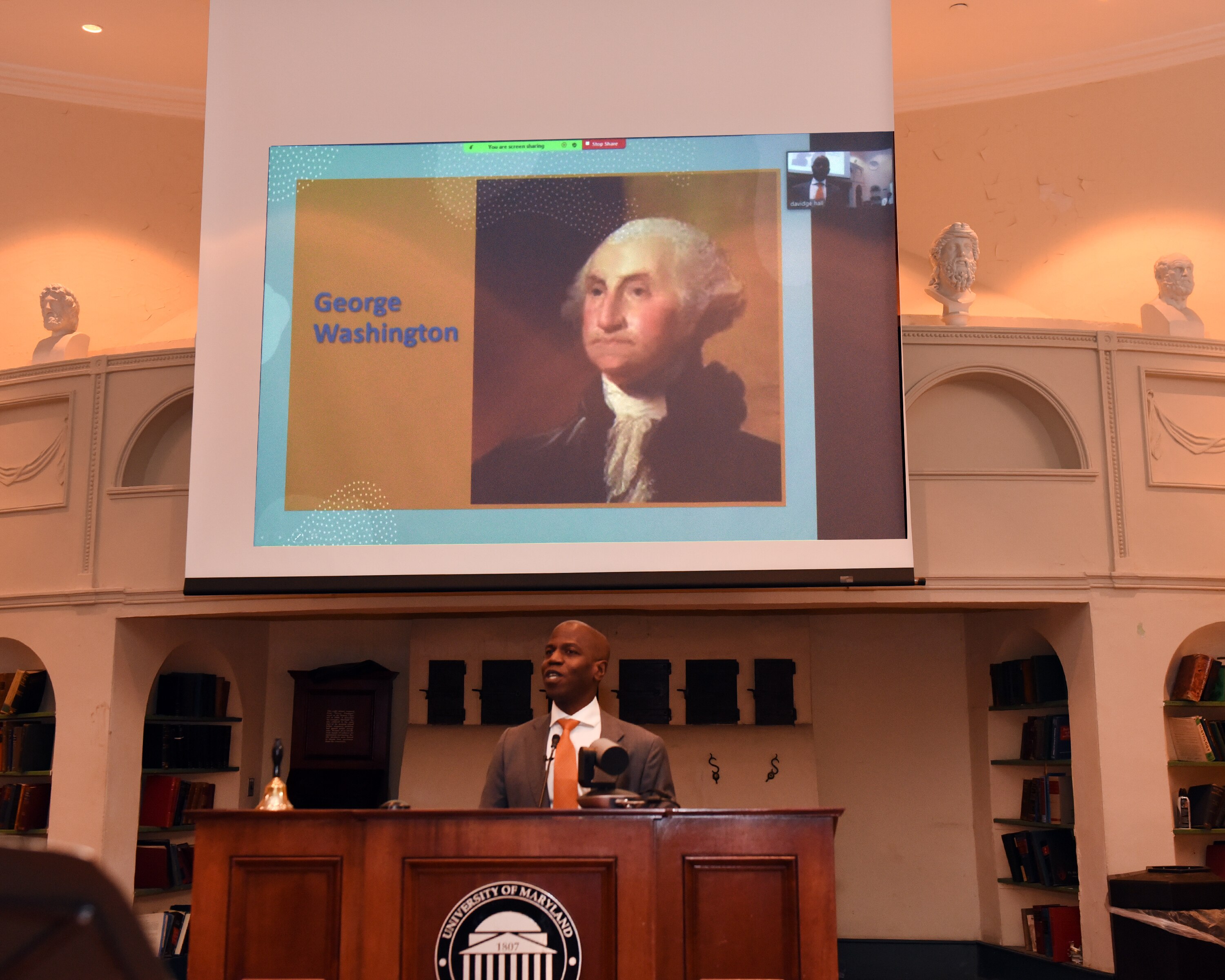 Dr. Rodney J. Taylor, chair of the department of otorhinolaryngology at the University of Maryland School of Medicine, presented a new diagnosis for the illness that killed George Washington.