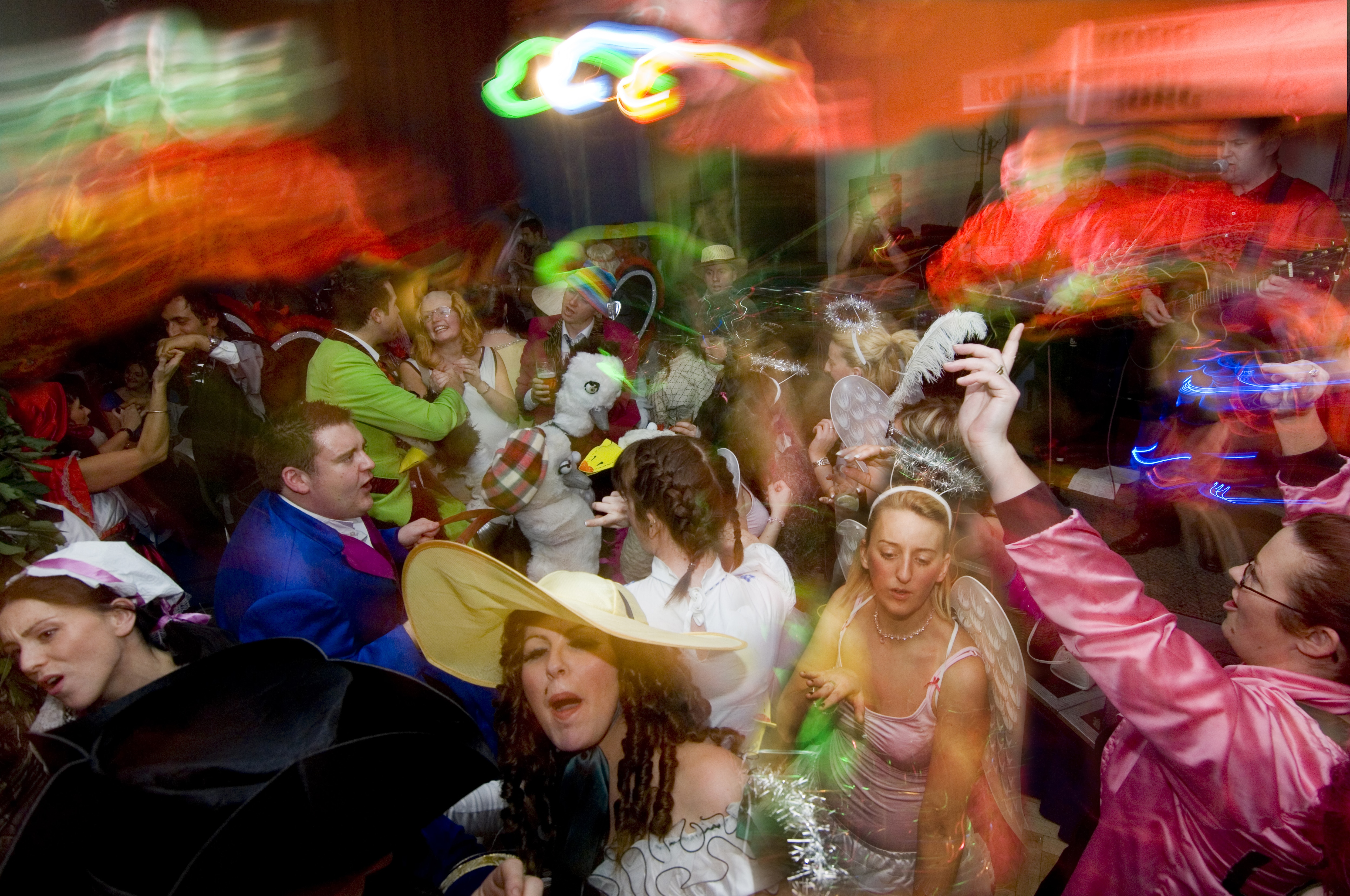 Halloween night party in Londonderry, Northern Ireland