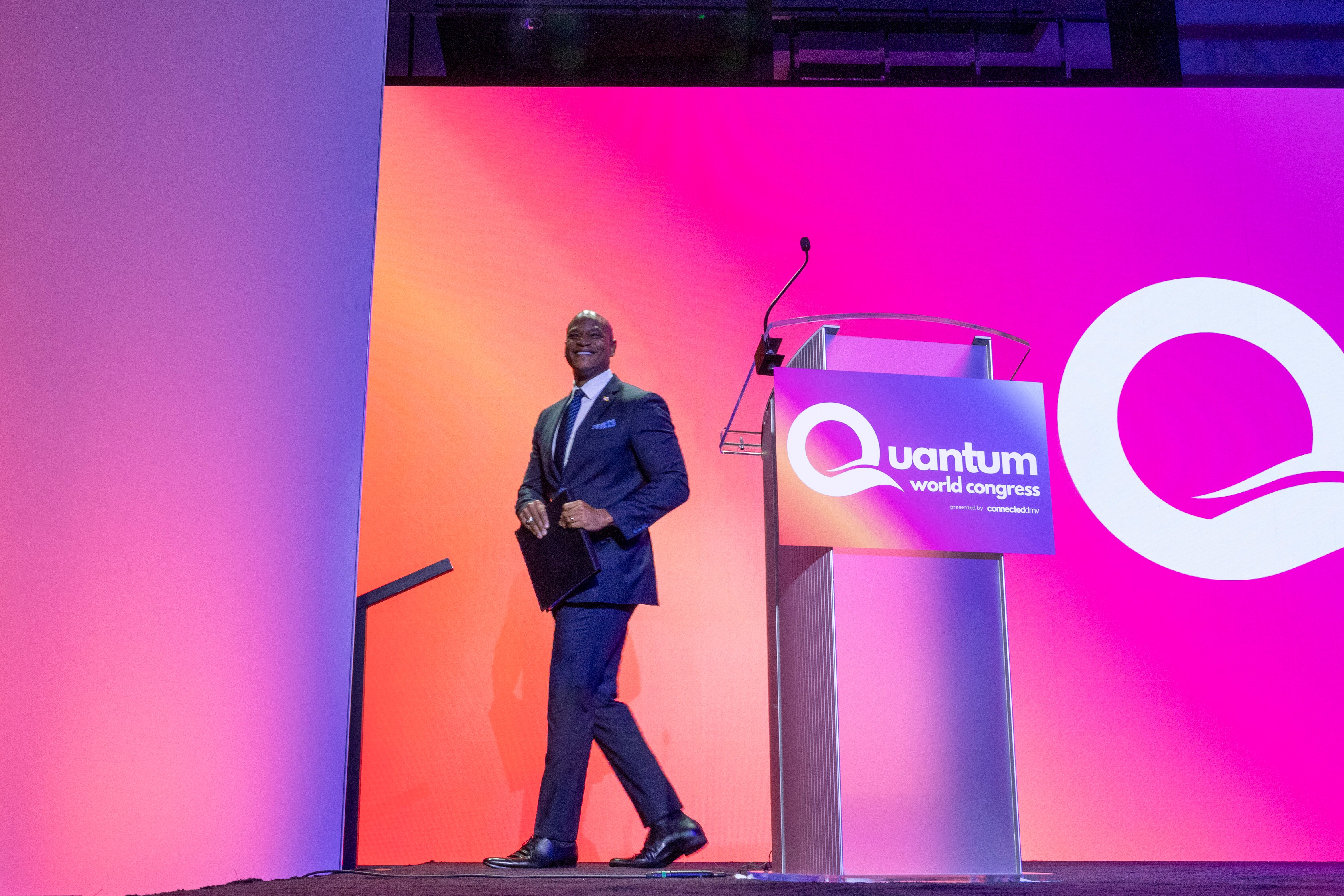 Gov. Wes Moore makes remarks on Thursday, September 24, 2026 in College Park, MD during the Quantum World Congress. The Quantum World Congress gathered together quantum computing scientists, CEOs, governments, and investors for lectures and exhibitions.