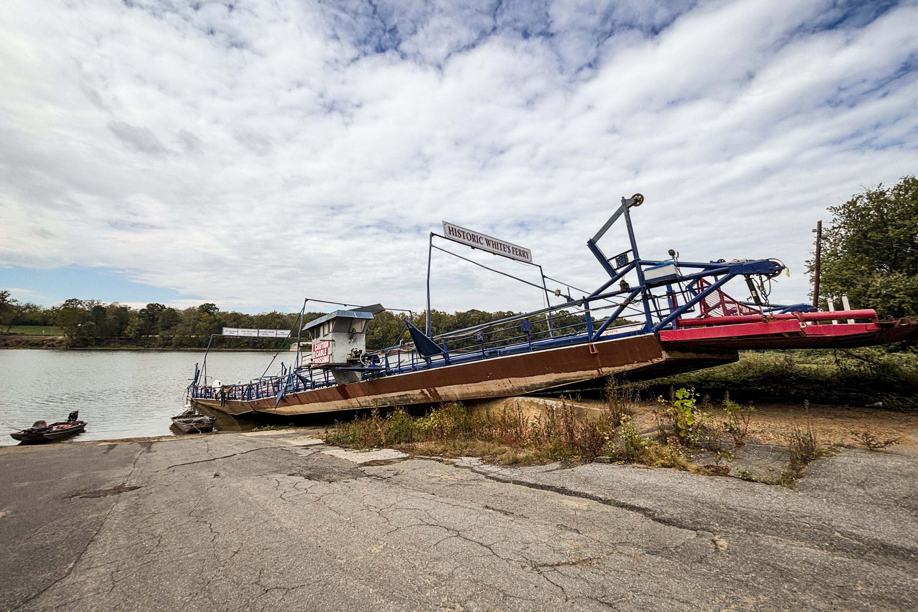 The historic White's Ferry, docked in Poolesville, transported commuters and residents to Virginia for decades before its sudden closure in 2020.