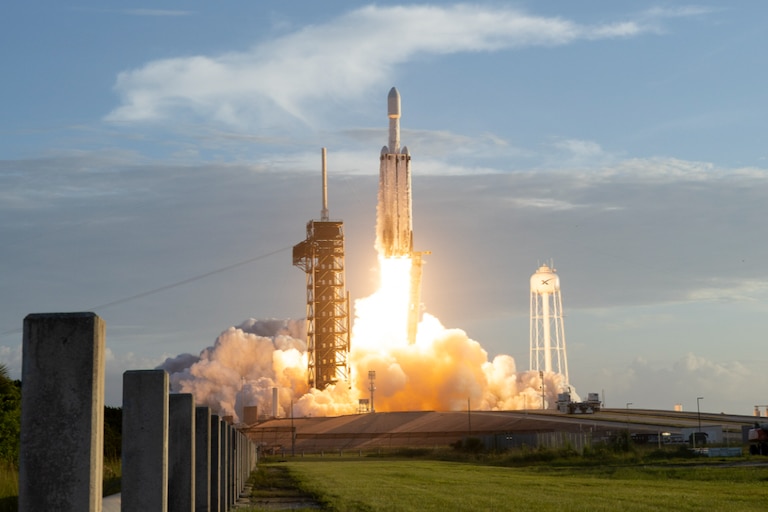SpaceX launched the $4.3 billion Roman Space Telescope on Aug. 30, 2026 aboard a triple-the-fire-power Falcon Heavy rocket from Kennedy Space Center.