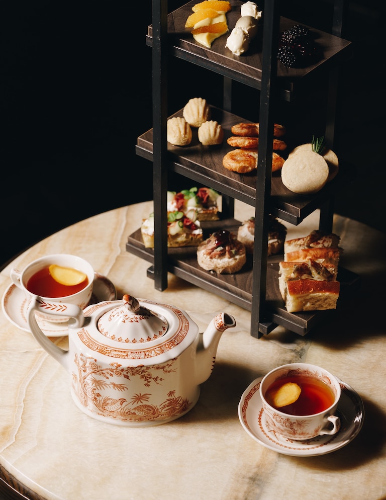 Pendry Baltimore’s Cannon Room offers a Boozy Tea service that includes tea-based drinks and appetizers.