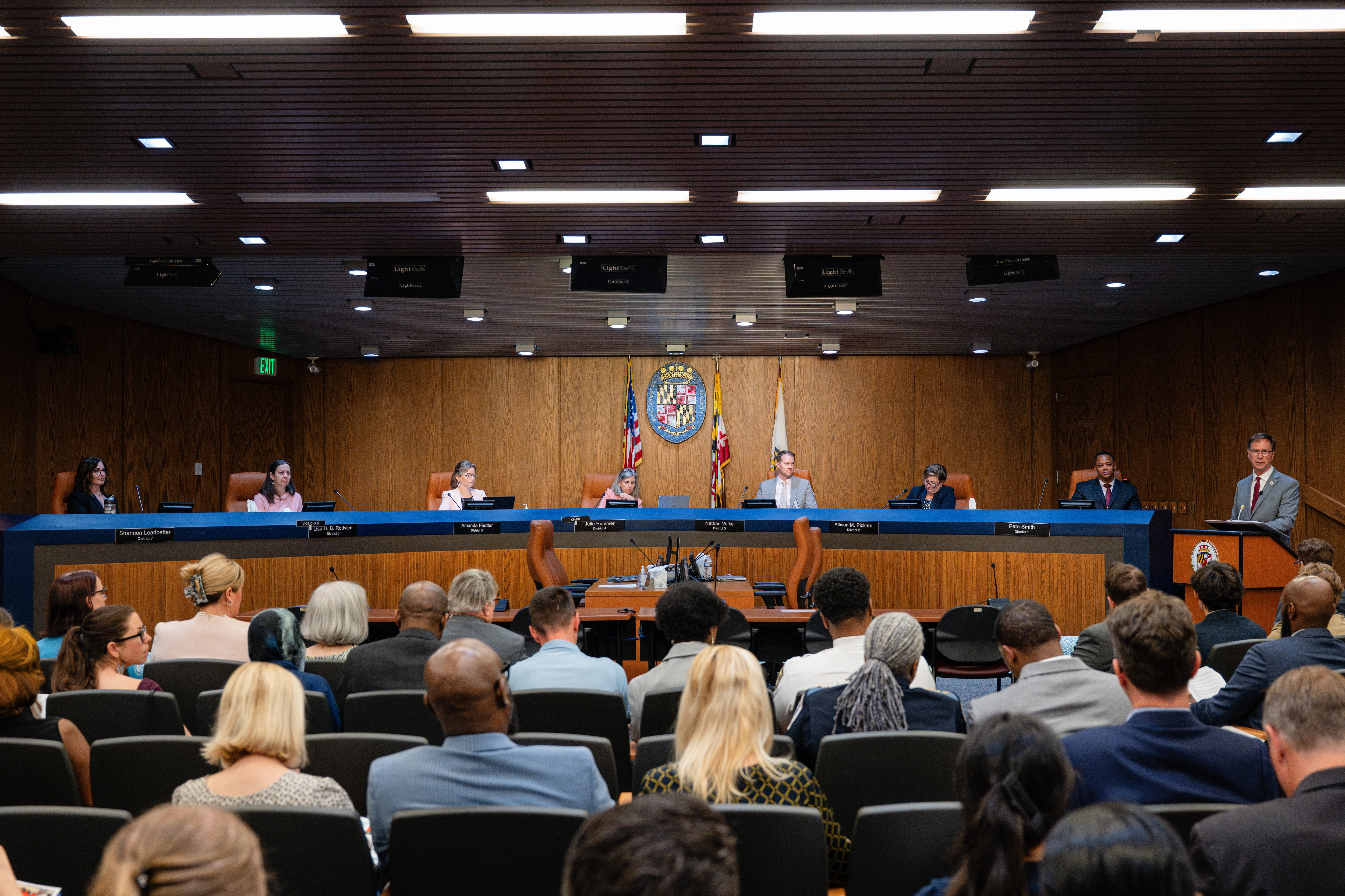 Anne Arundel County Executive Steuart Pittman announces his budget proposal to the Anne Arundel County Council on May 1st, 2025 in Annapolis, MD.