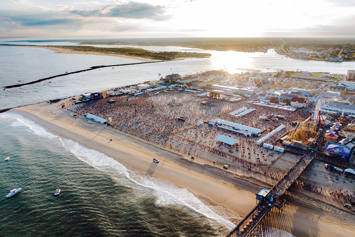 Aerial view of the Ocean City Inlet.
