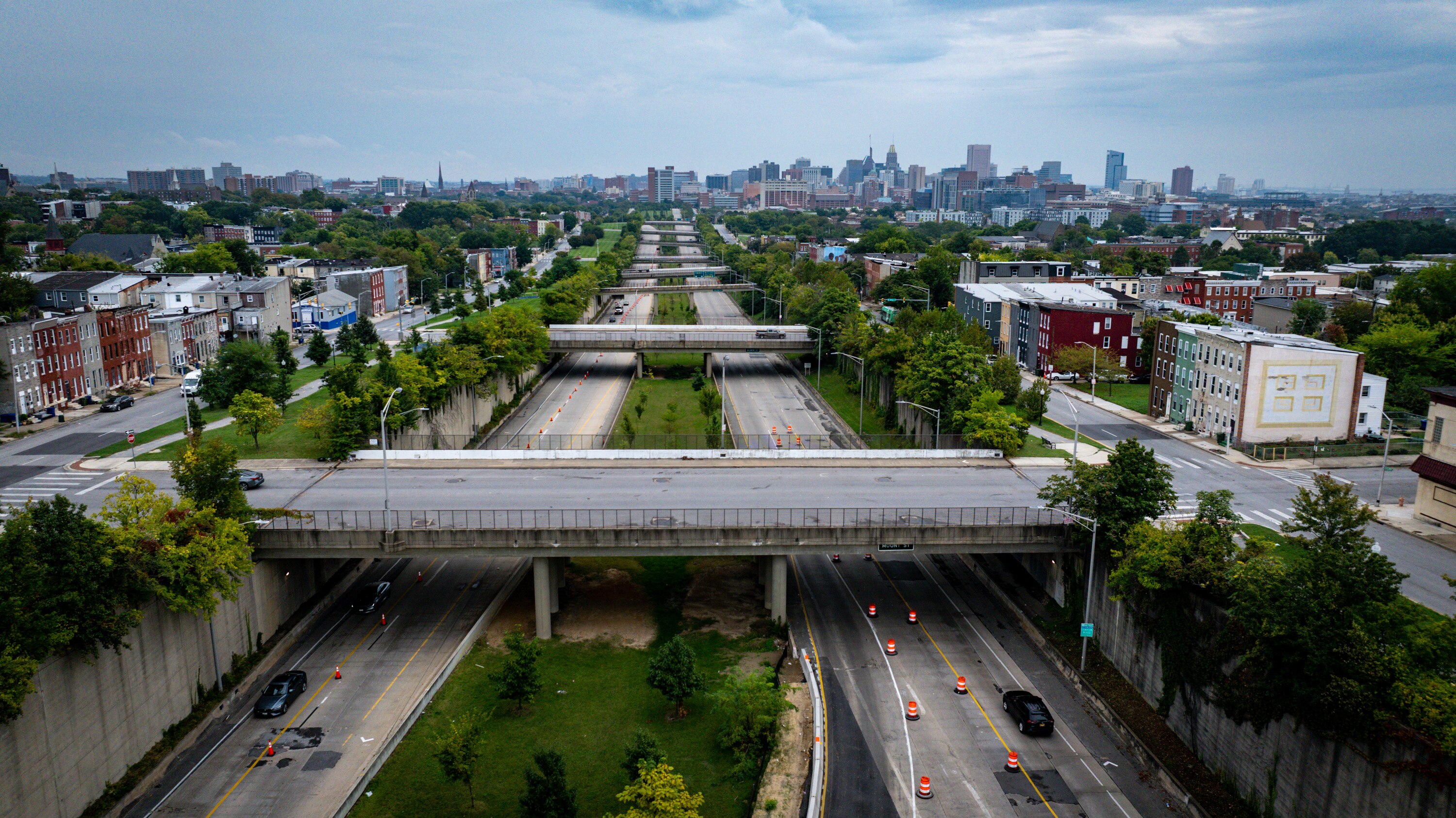 The 1.39-mile section of US 40 in West Baltimore is known as the "Highway to Nowhere" because it was never connected to any other major highway as originally planned.