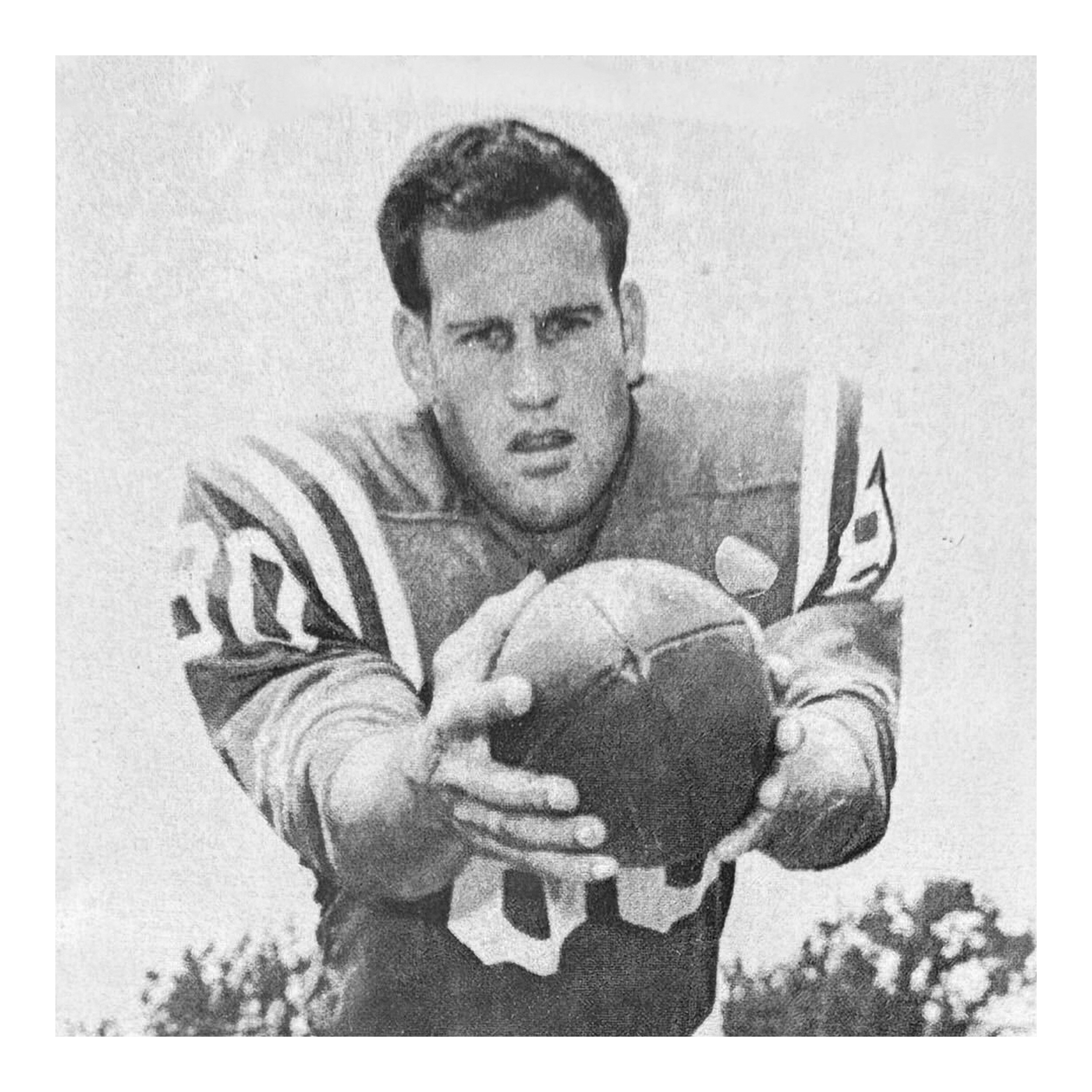 Andy Nelson was drafted by the Baltimore Colts in 1957. Sports memorabilia including this photo decorate the walls of his Cockeysville restaurant.