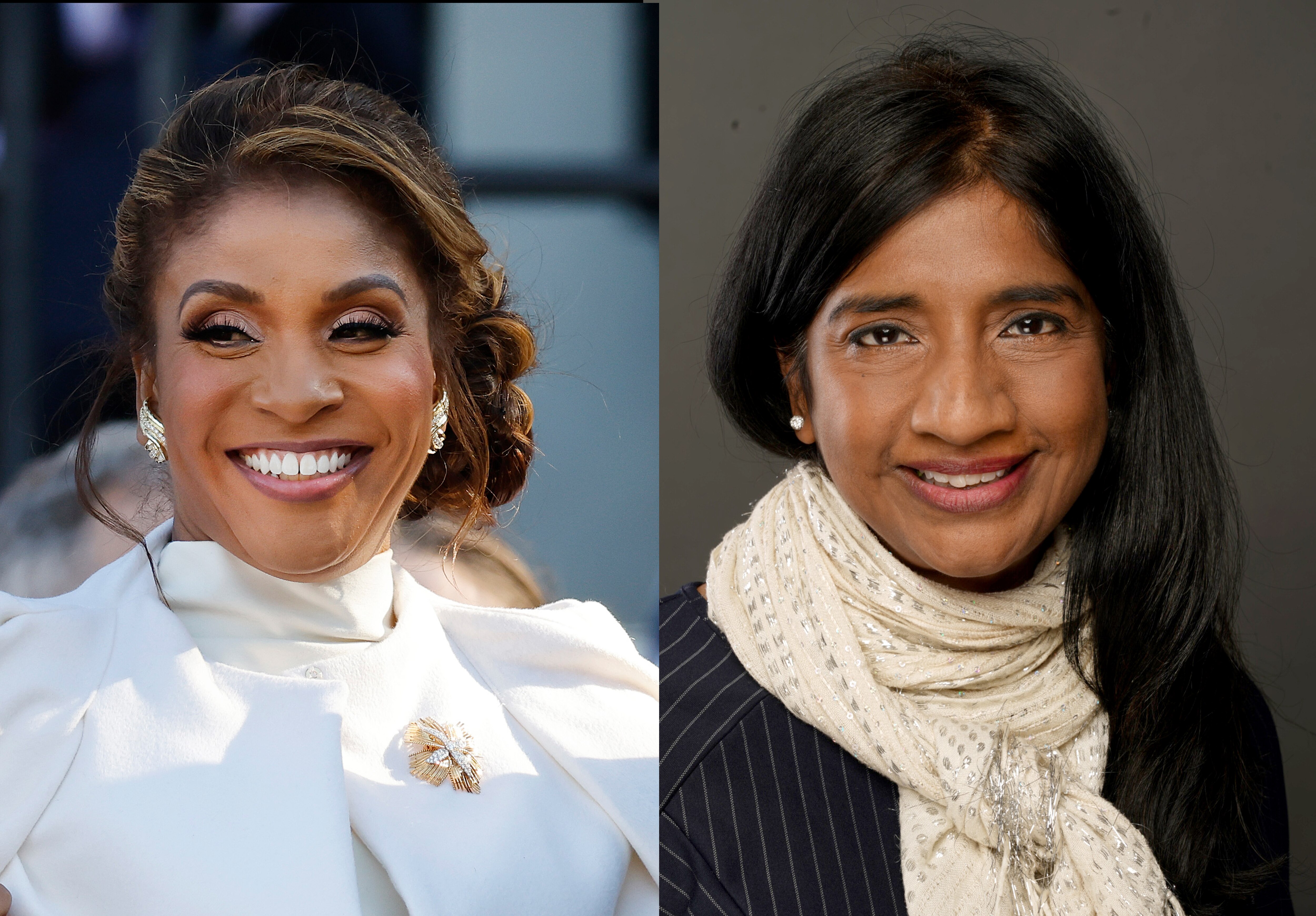 Maryland first lady Dawn Flythe Moore (left) and Lt. Gov. Aruna Miller.