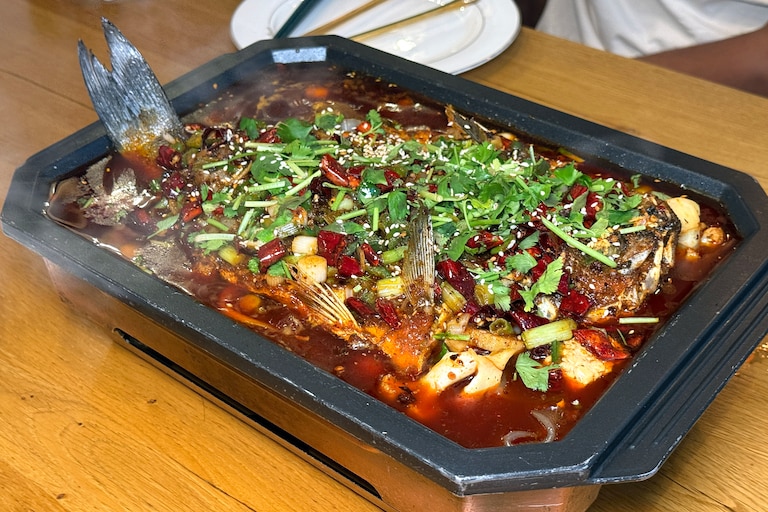 Roasted Sea Bass from Lao Sze Chuan.